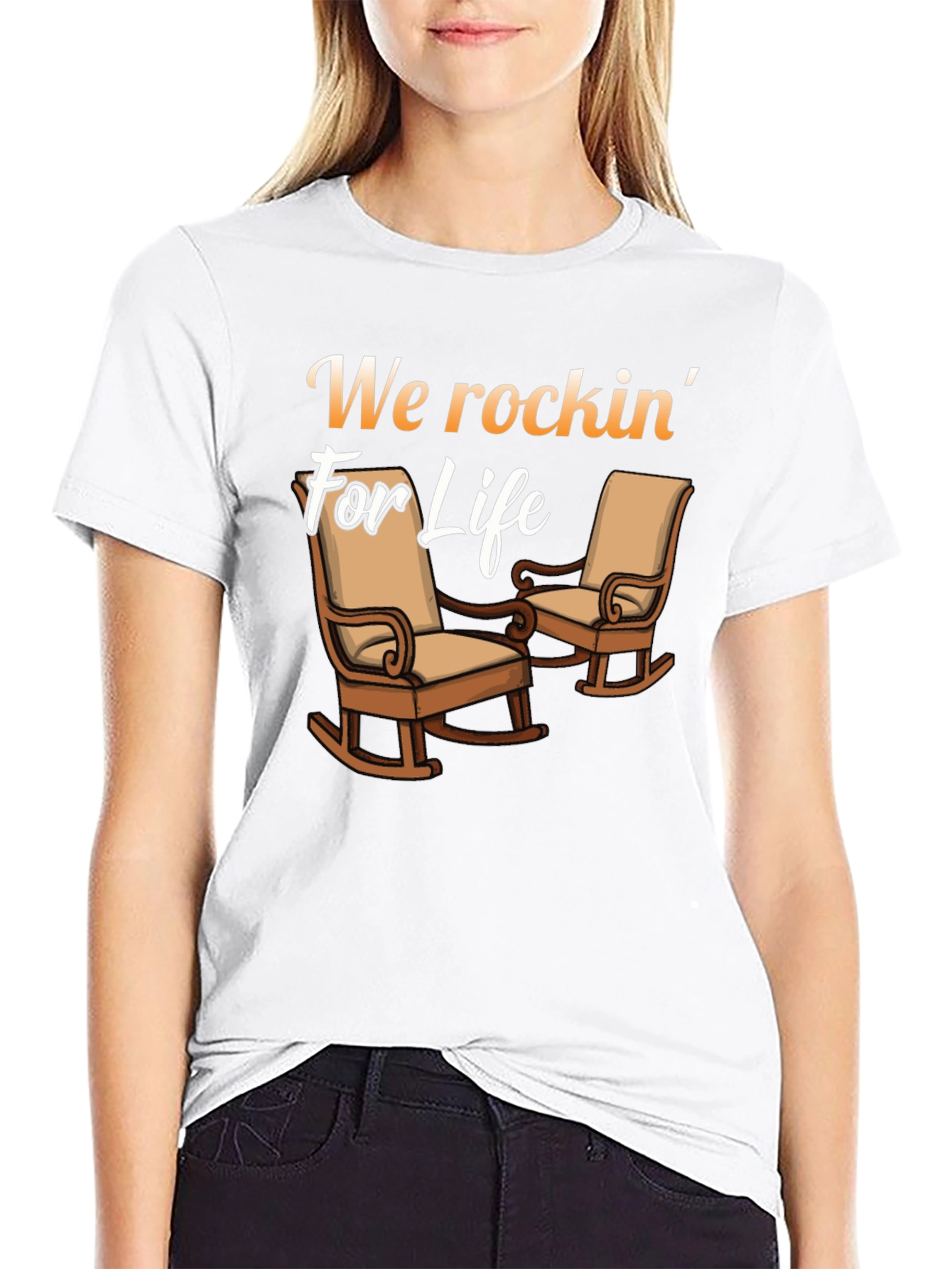 We Rockin For Life Black T-Shirt