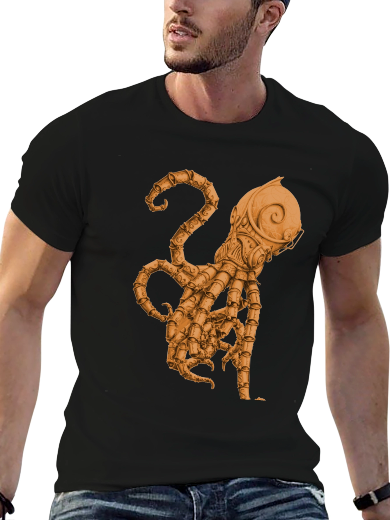 Steampunk Octopus Graphic Tee - Unique Design!