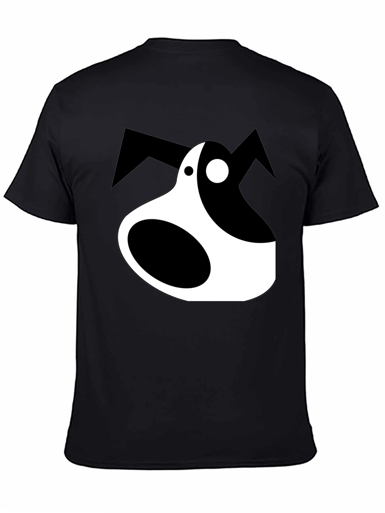 Abstract Dog Graphic Tee - Black Unisex T-Shirt