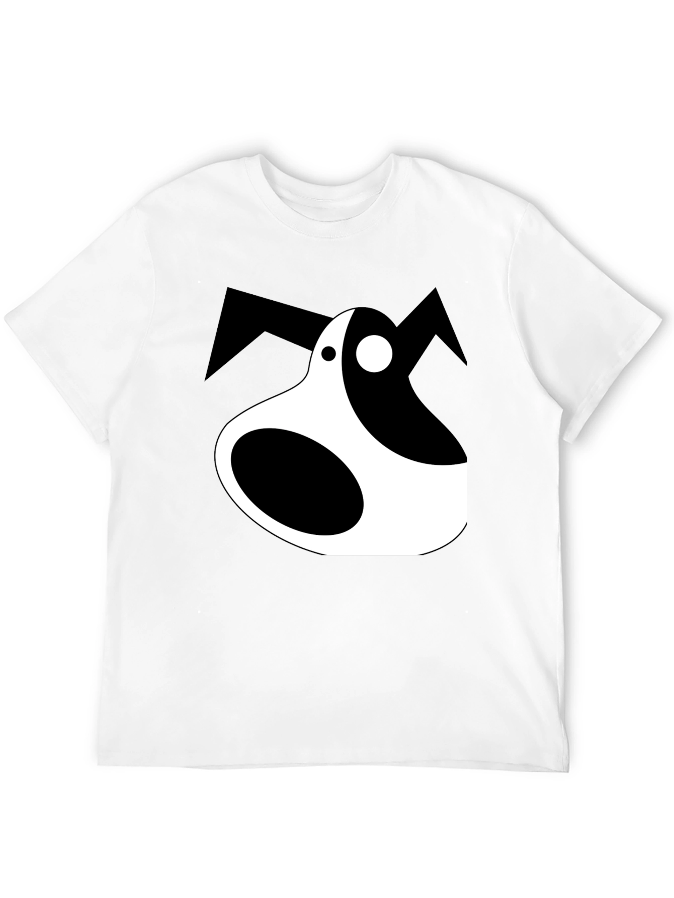 Abstract Dog Graphic Tee - Black Unisex T-Shirt