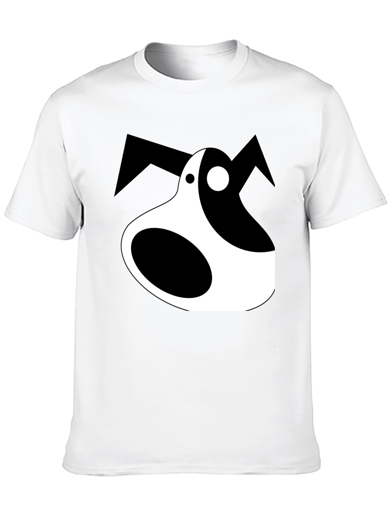 Abstract Dog Graphic Tee - Black Unisex T-Shirt