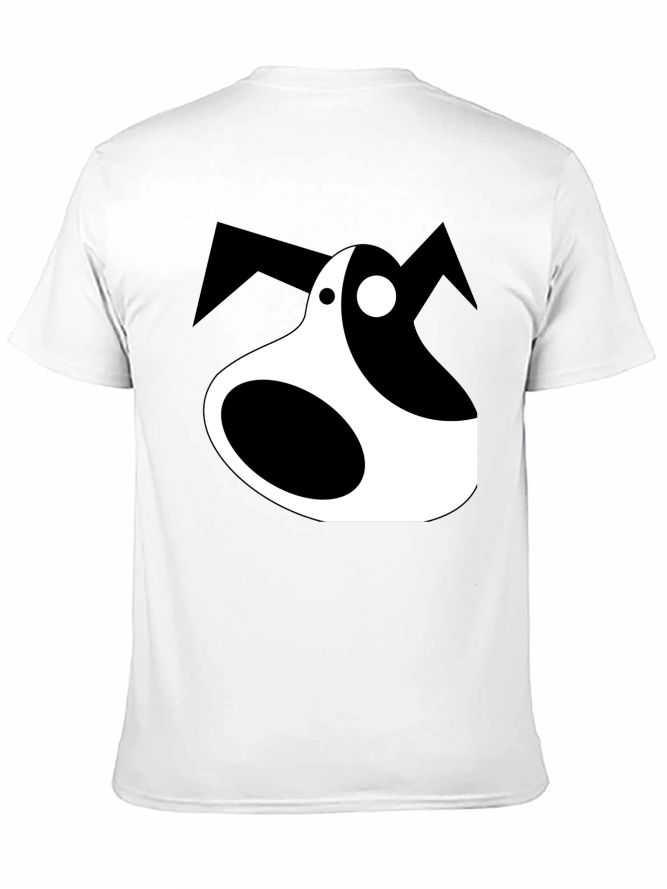 Abstract Dog Graphic Tee - Black Unisex T-Shirt