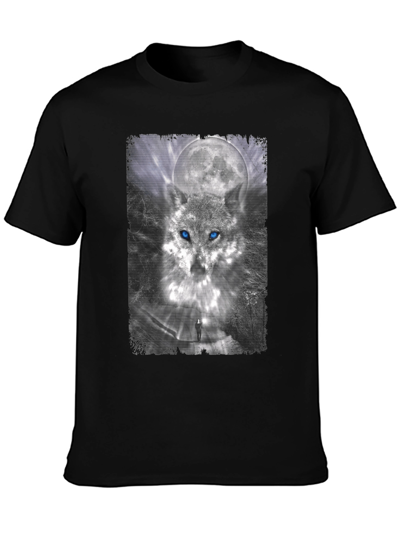 Wolf Moon Graphic Tee - Stylish Black T-Shirt