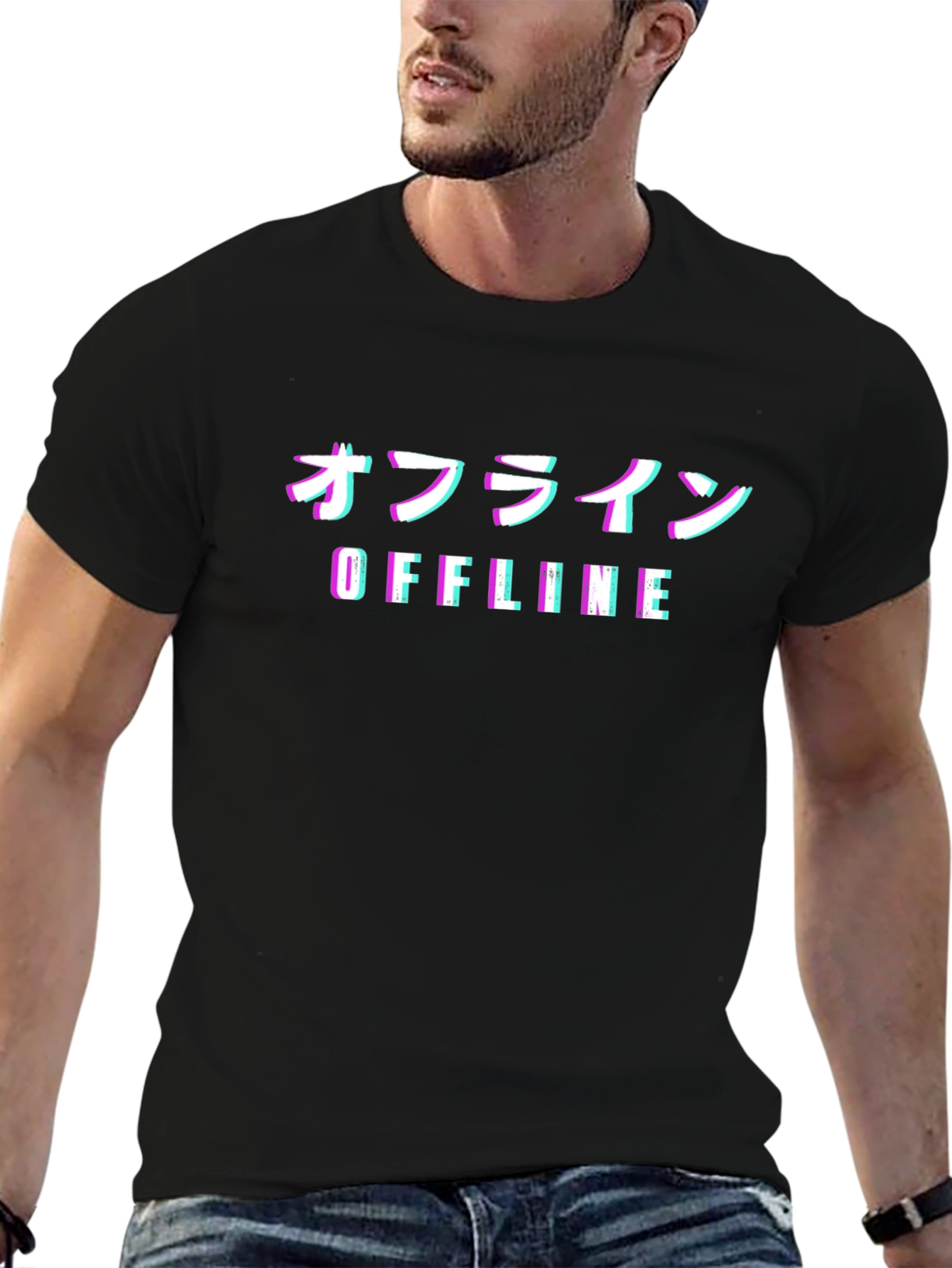 Offline Glitch T-Shirt - Japanese Aesthetic