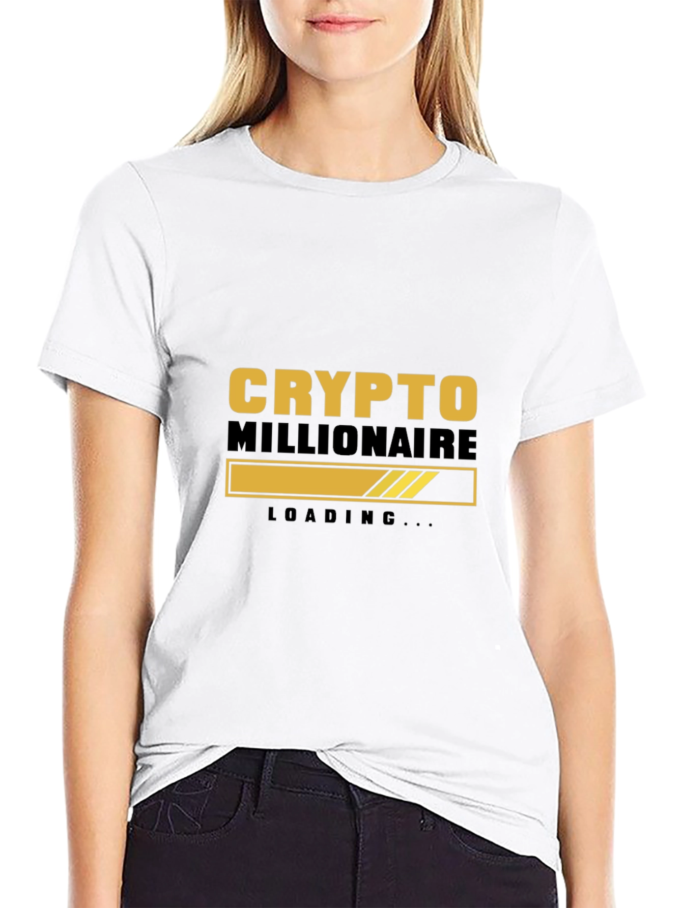 Crypto Millionaire Loading Black T-Shirt
