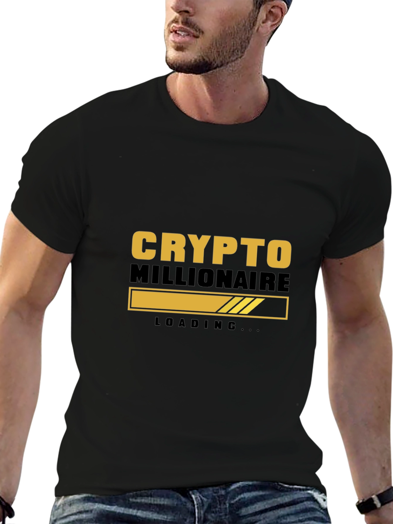 Crypto Millionaire Loading Black T-Shirt