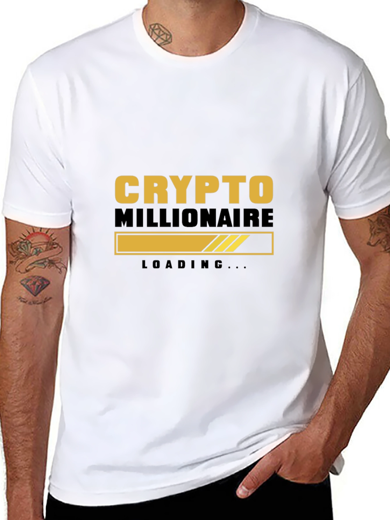 Crypto Millionaire Loading Black T-Shirt