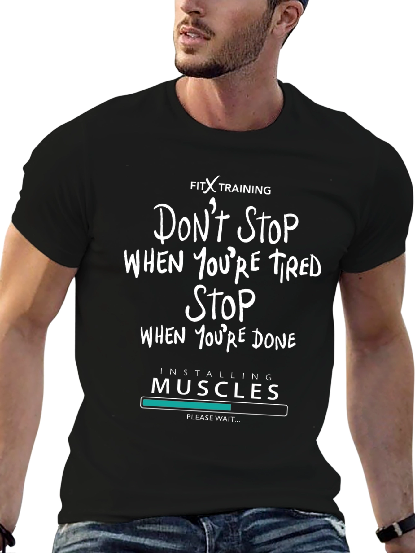 Fitness Training Graphic Tee - Muscle Install