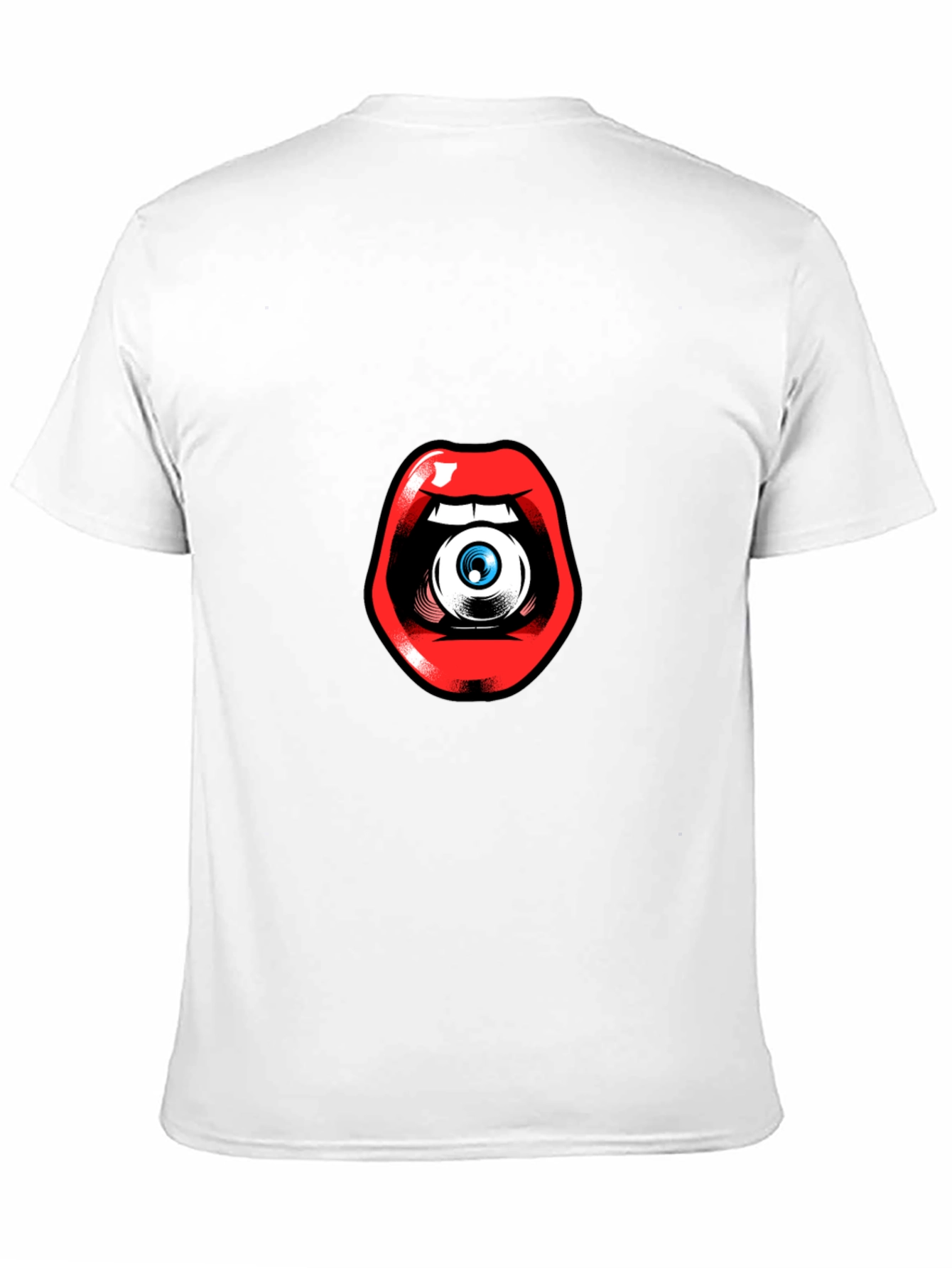 Eye in Mouth Graphic Tee - Unique Statement Shirt
