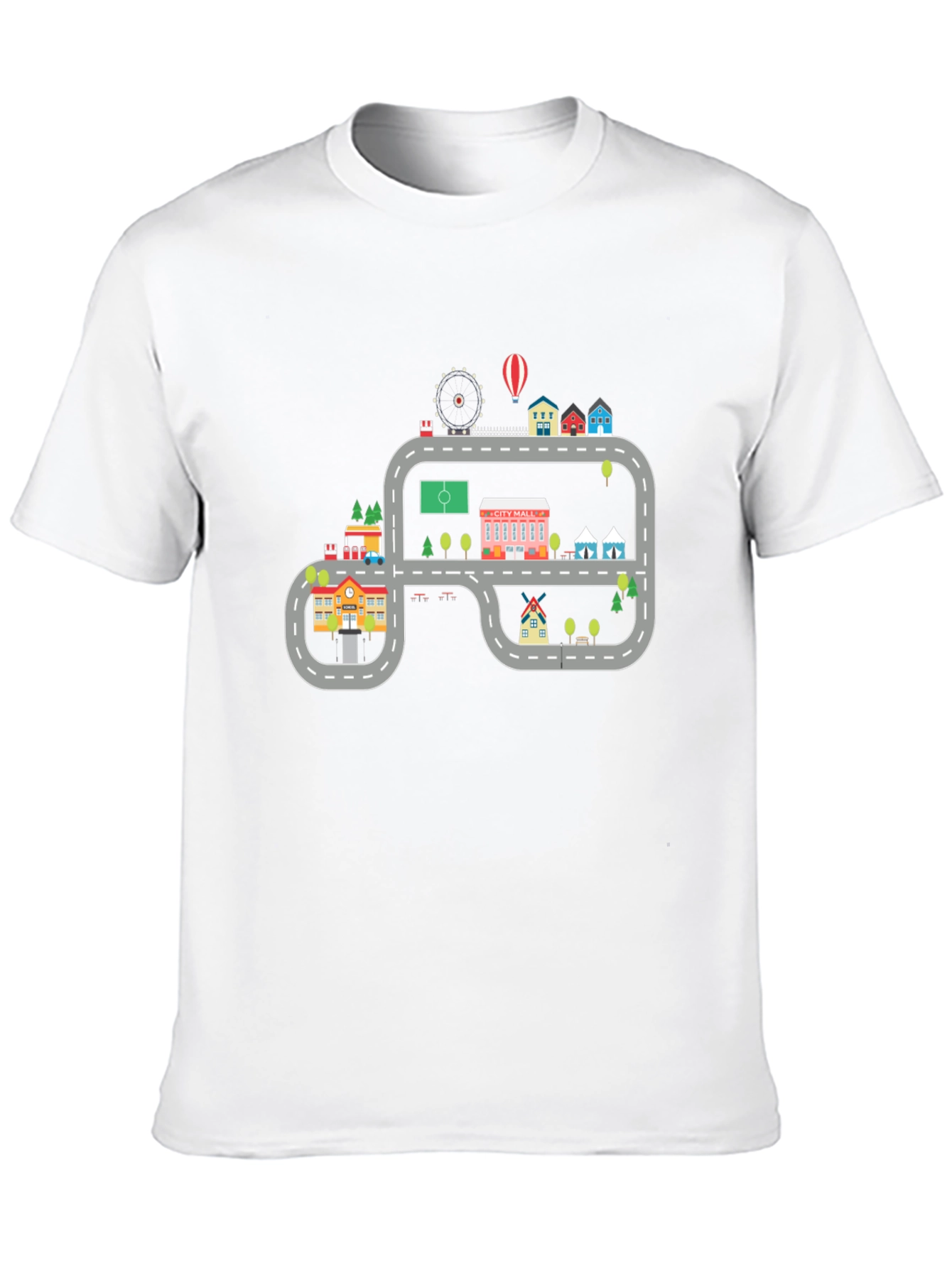 Cartoon City Road T-Shirt