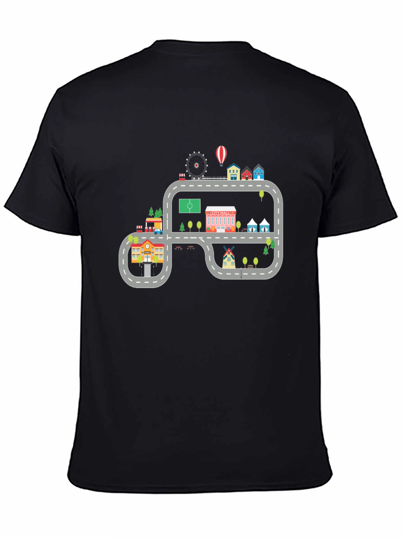 Cartoon City Road T-Shirt