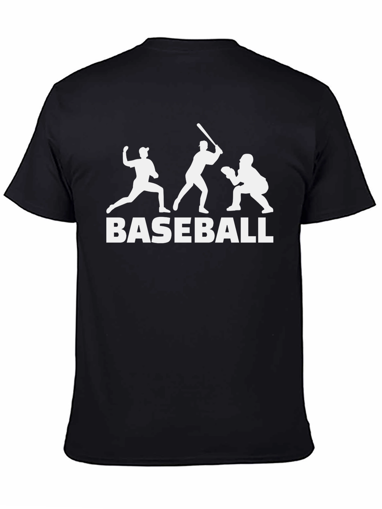 Baseball Silhouette Graphic T-Shirt