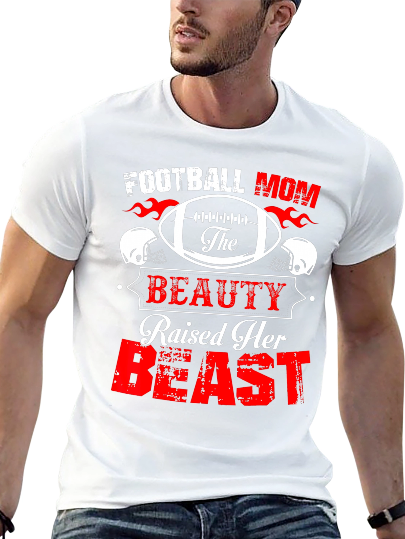 Football Mom Raised A Beast T-Shirt