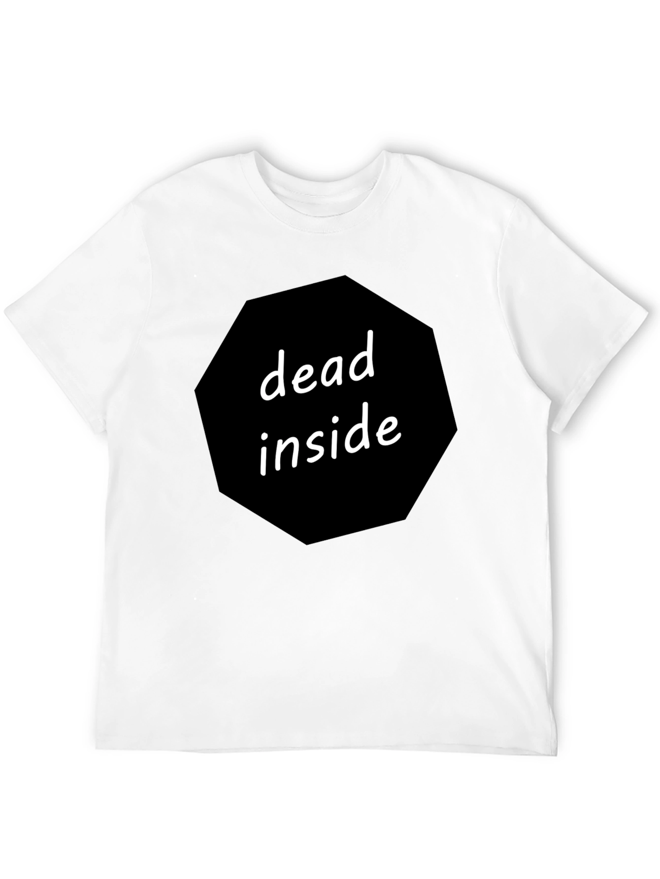 Dead Inside Graphic Tee - Black Cotton Blend