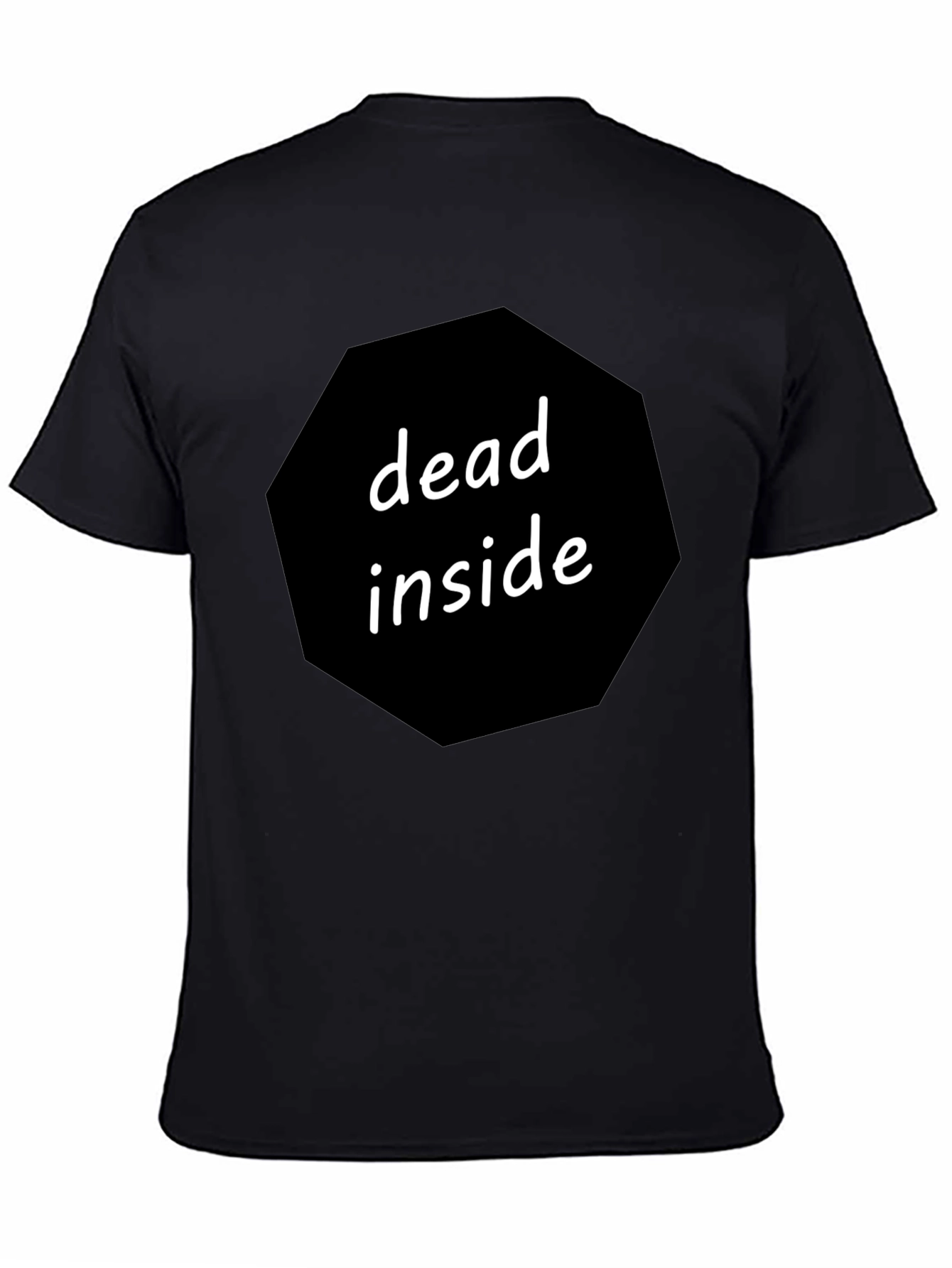 Dead Inside Graphic Tee - Black Cotton Blend