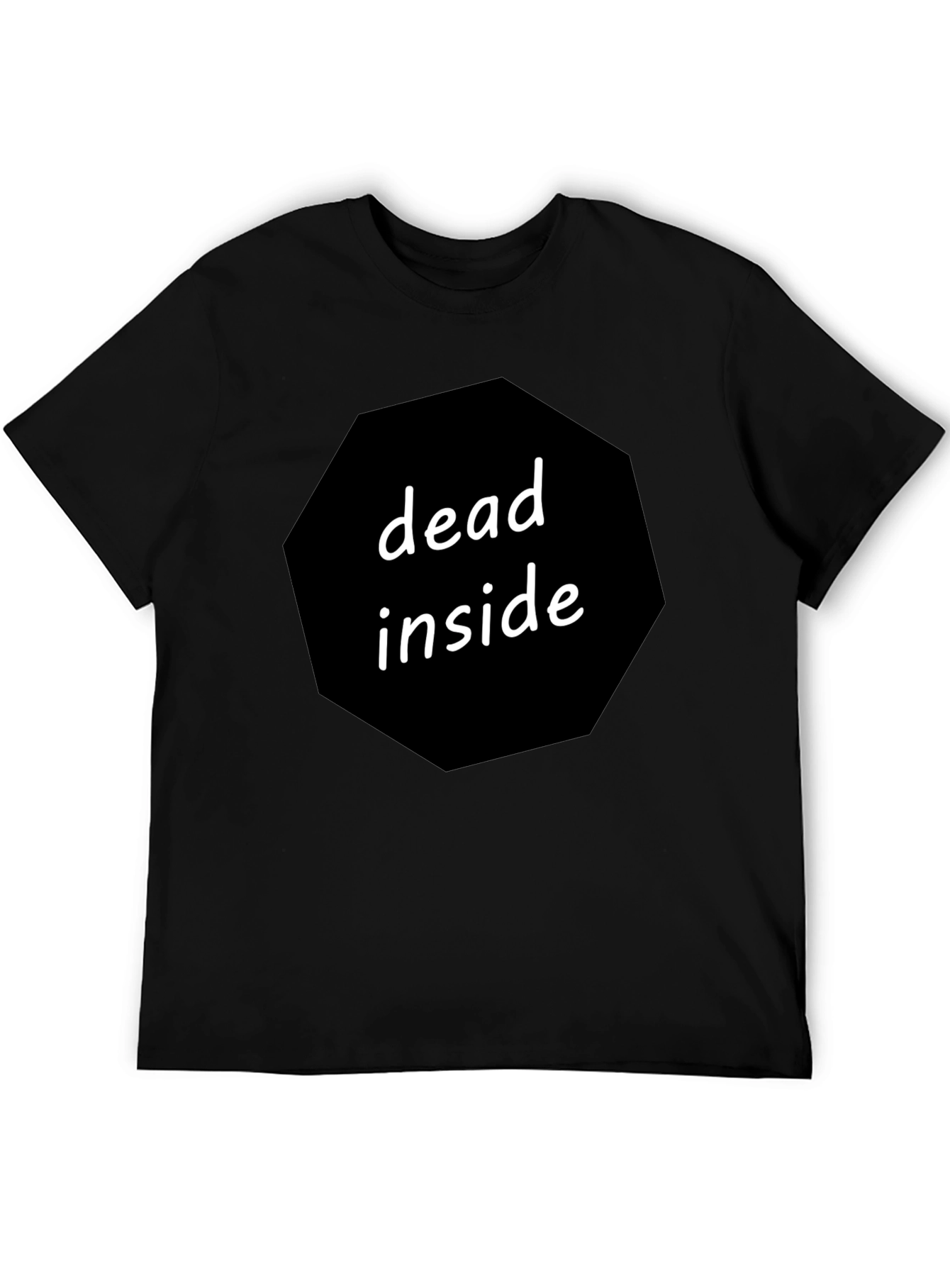 Dead Inside Graphic Tee - Black Cotton Blend
