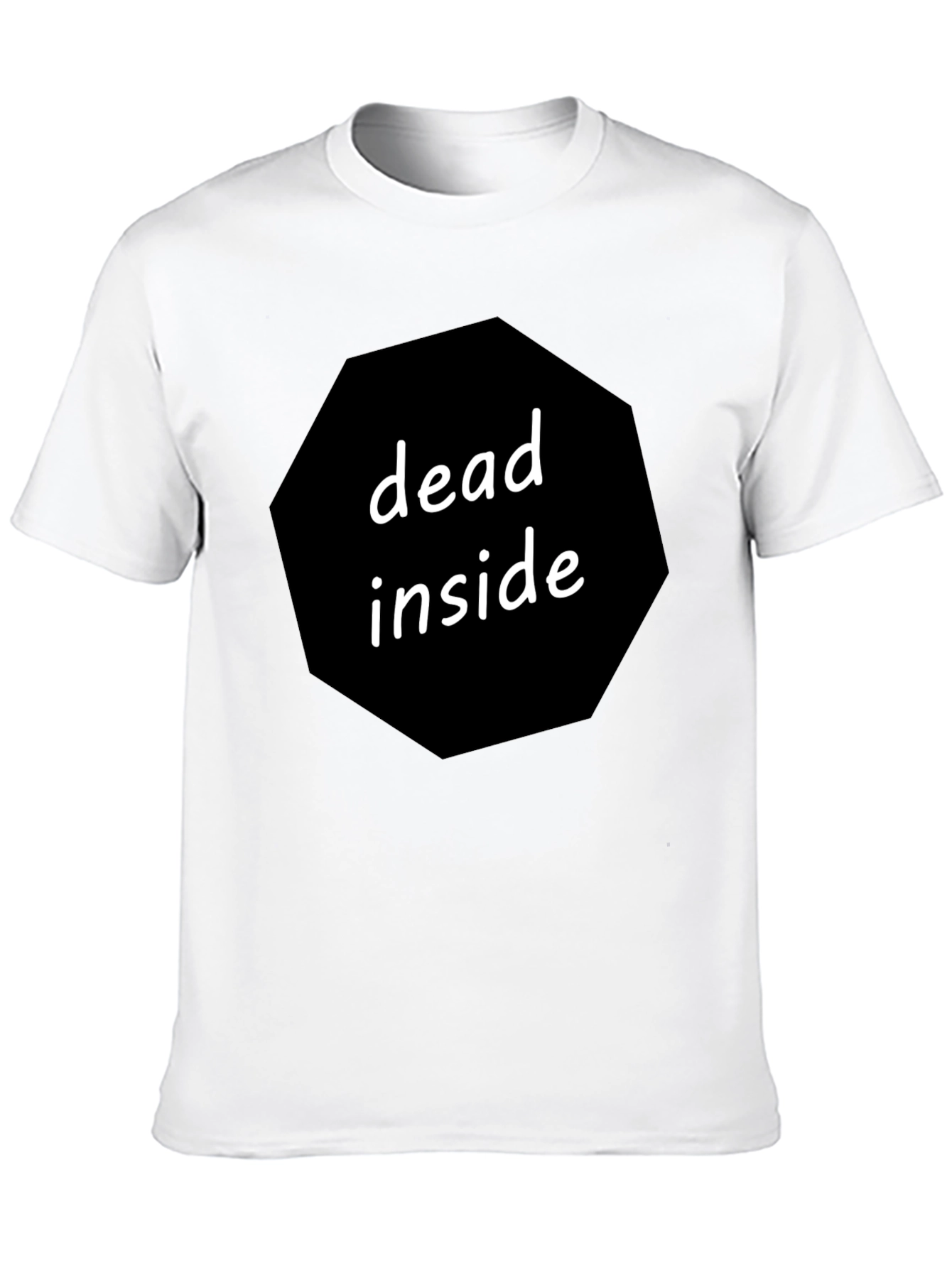 Dead Inside Graphic Tee - Black Cotton Blend