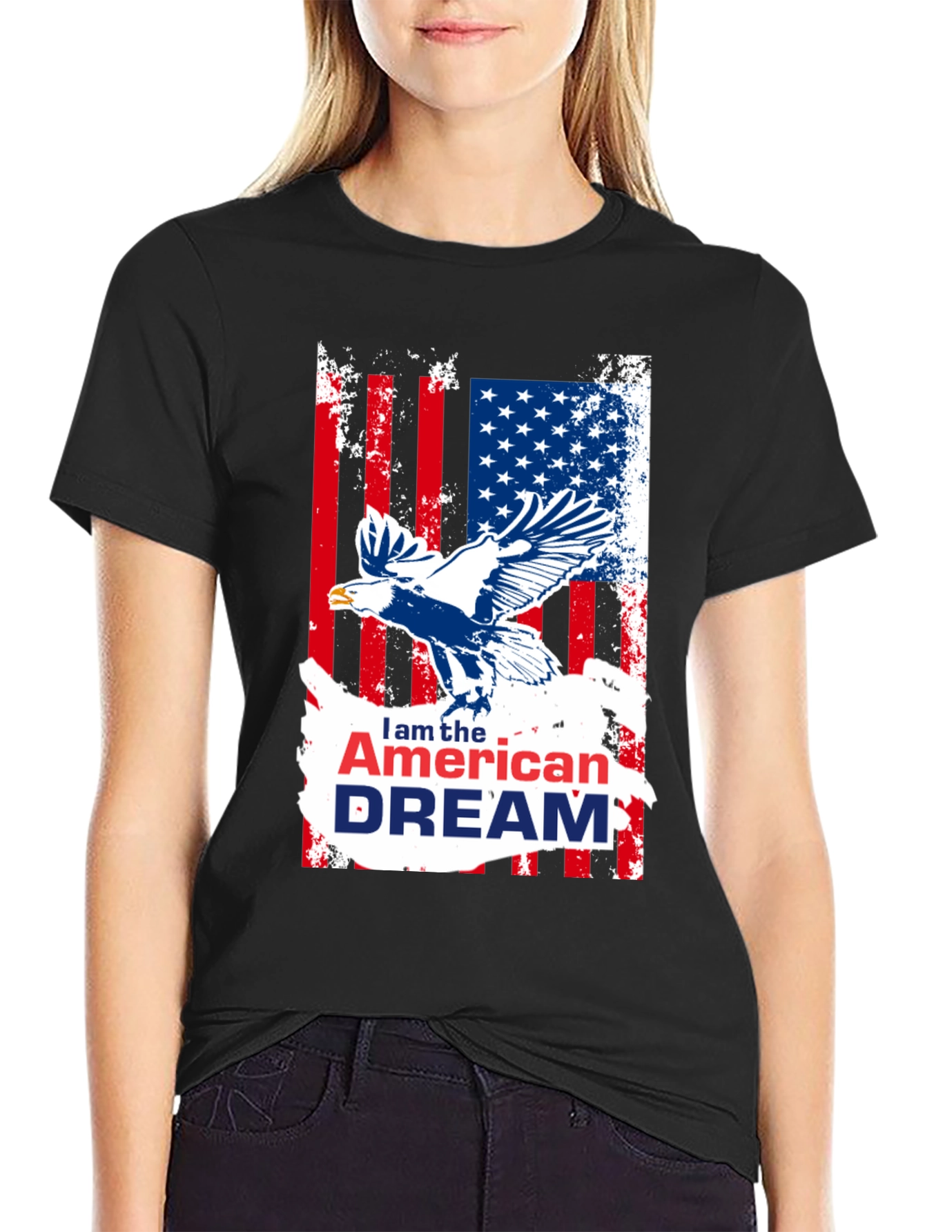 American Dream Eagle Graphic T-Shirt Patriotic USA Pride