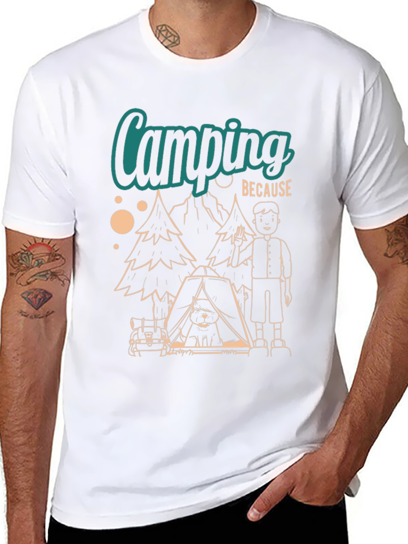 Camping Because T-Shirt: Nature Adventure Tee