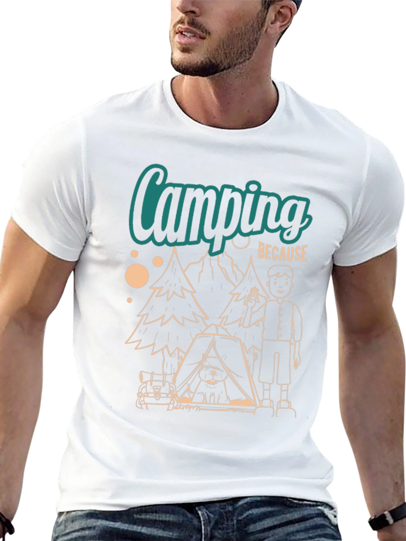Camping Because T-Shirt: Nature Adventure Tee