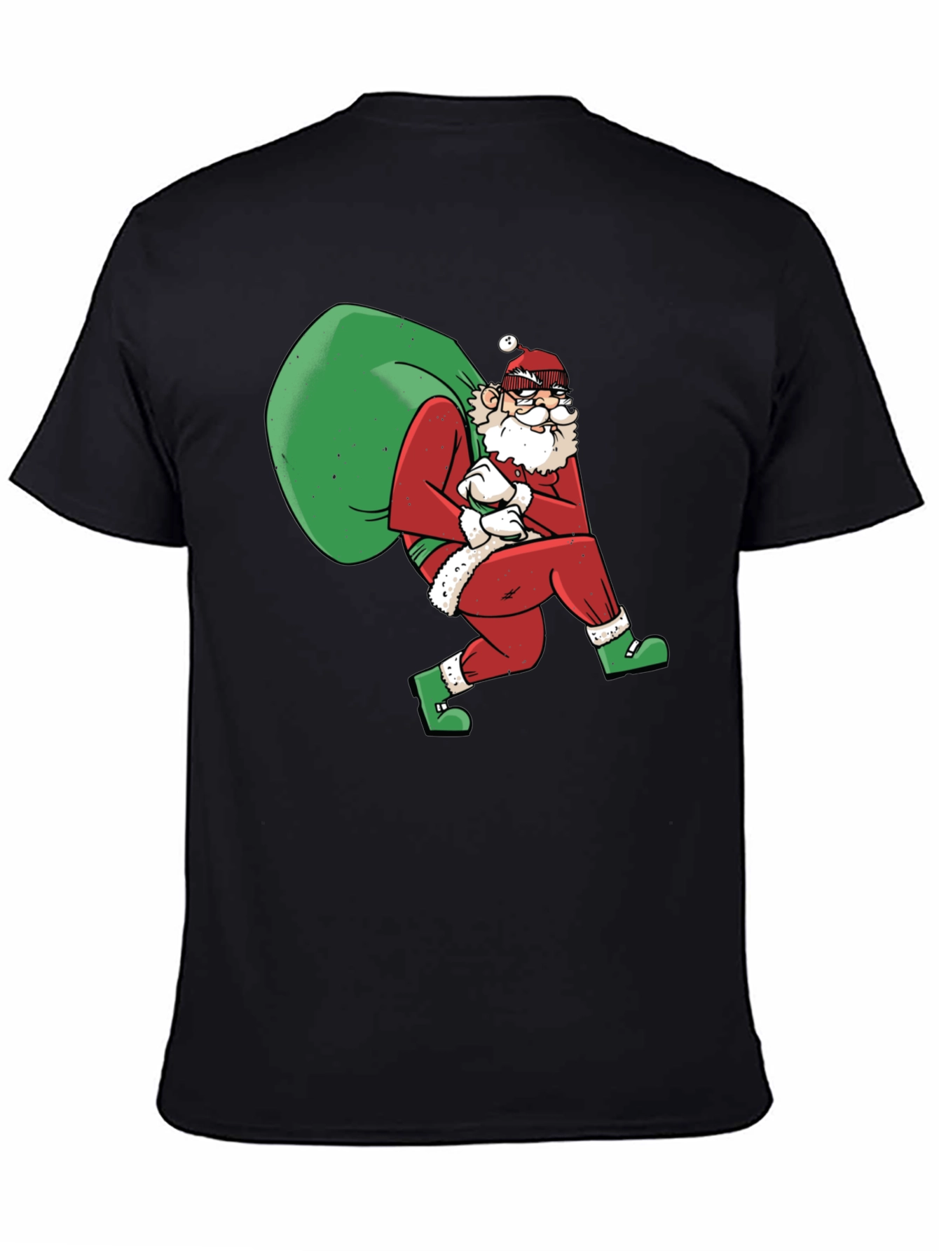 Santa Thief Graphic Tee - Holiday Humor