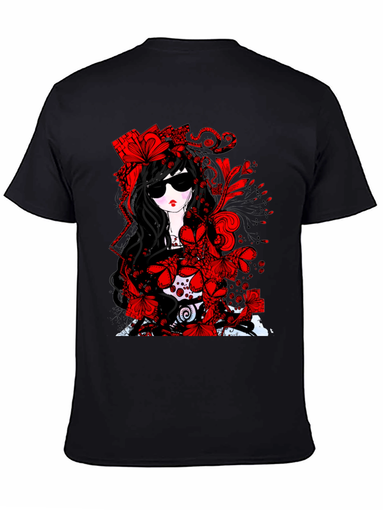 Gothic Floral T-Shirt - Dark & Stylish
