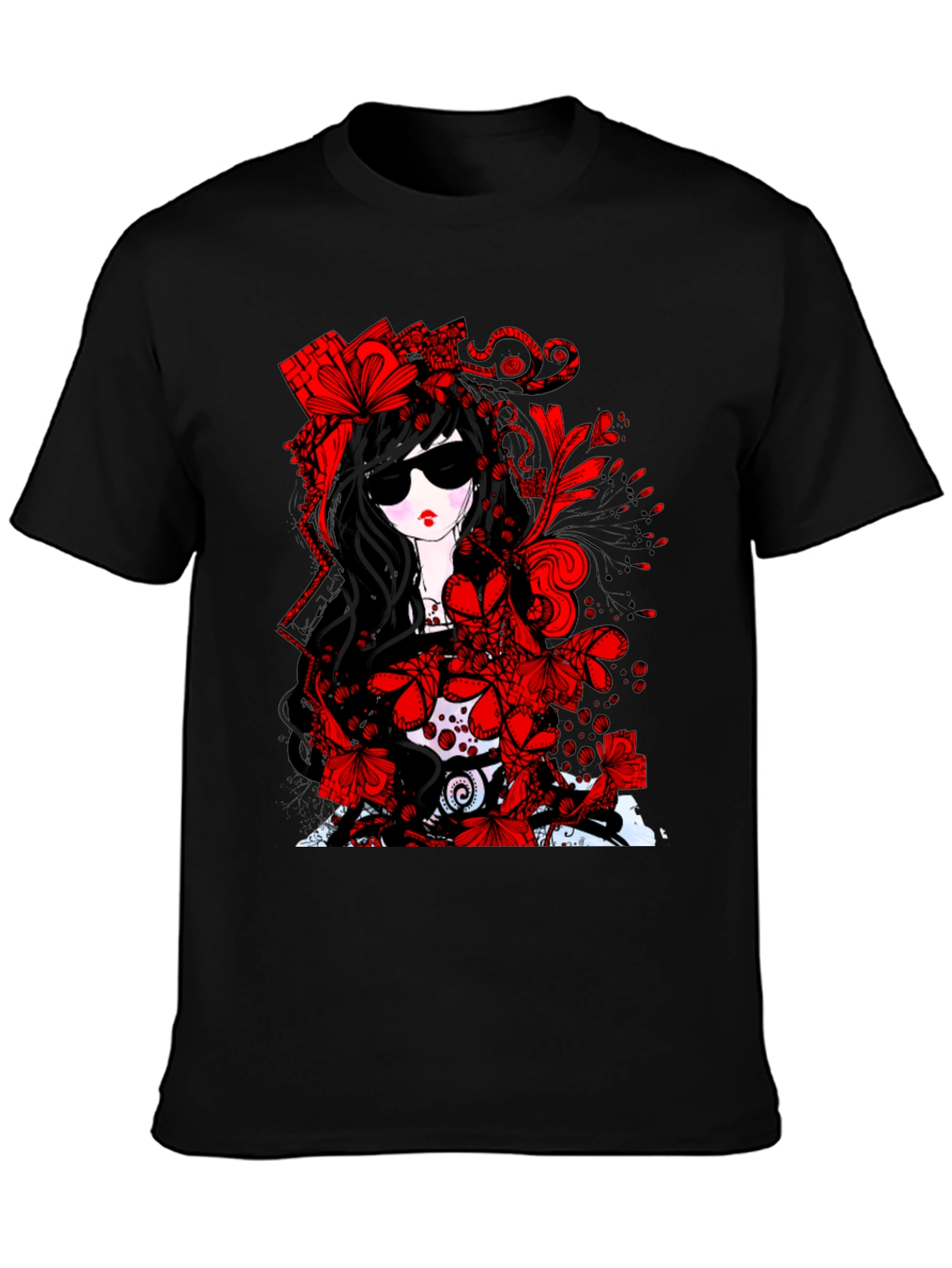Gothic Floral T-Shirt - Dark & Stylish
