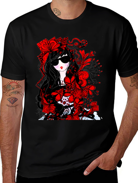 Gothic Floral T-Shirt - Dark & Stylish