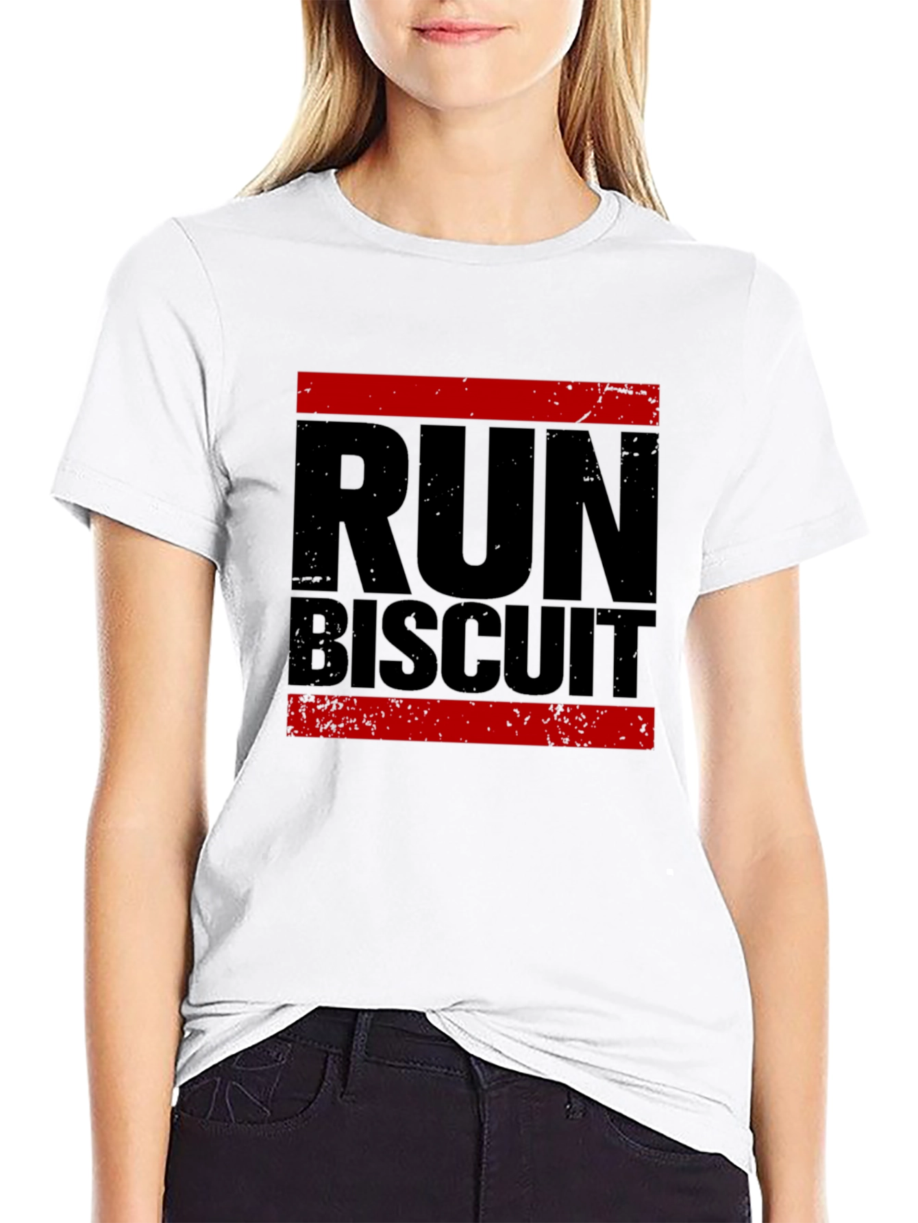 Run Biscuit Graphic Tee - Stylish Comfort