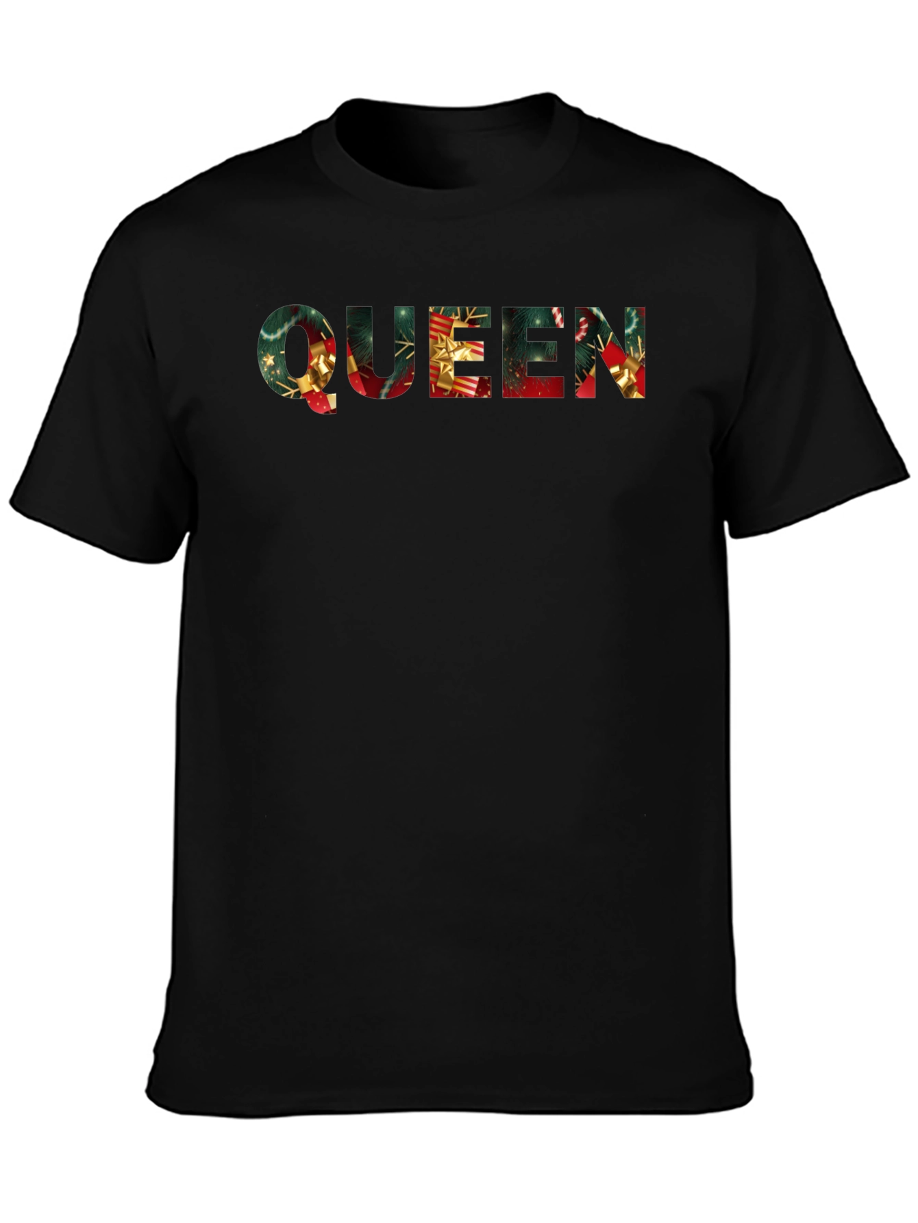 Festive Christmas Queen Graphic Tee - Holiday Apparel