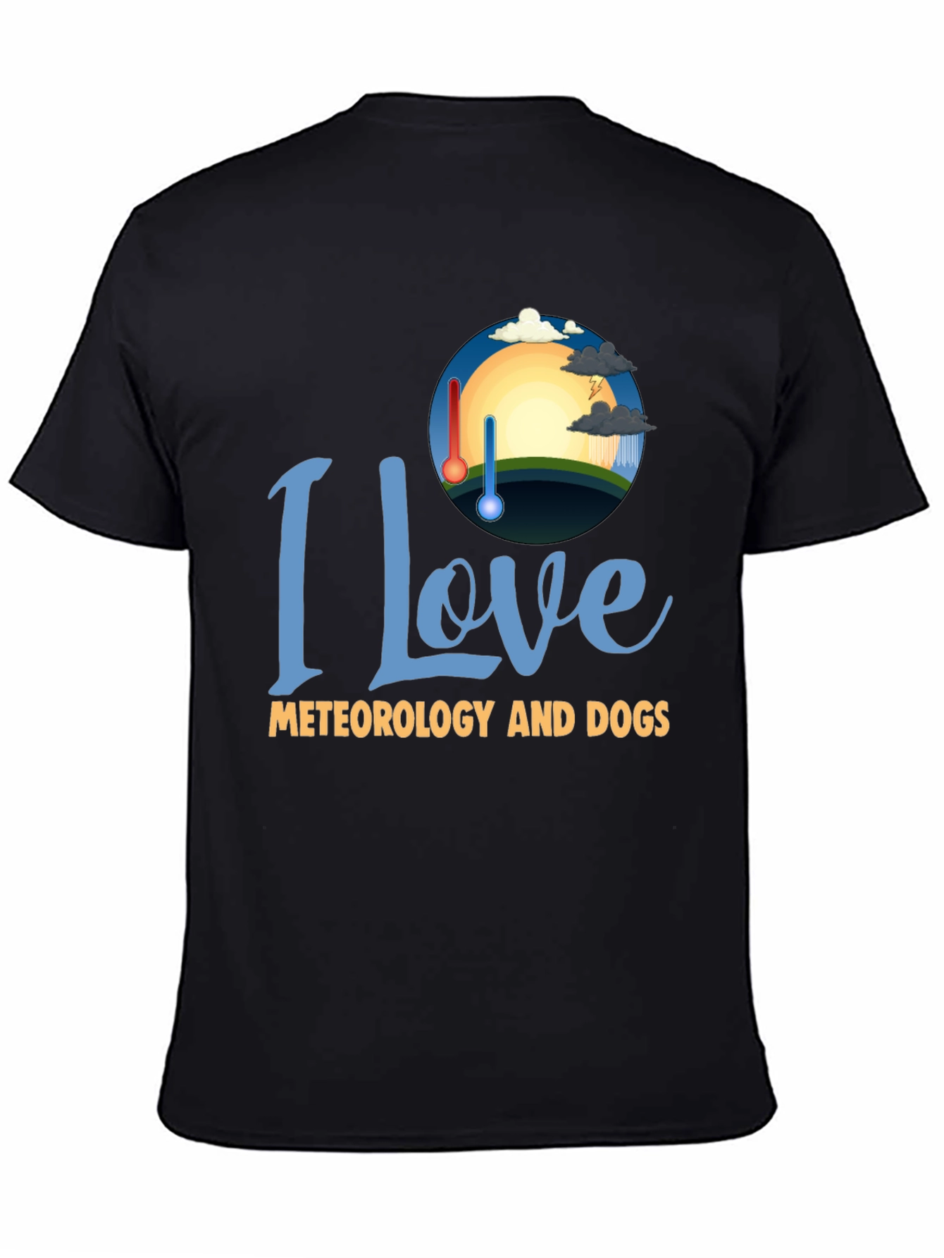 I Love Meteorology and Dogs Graphic Tee