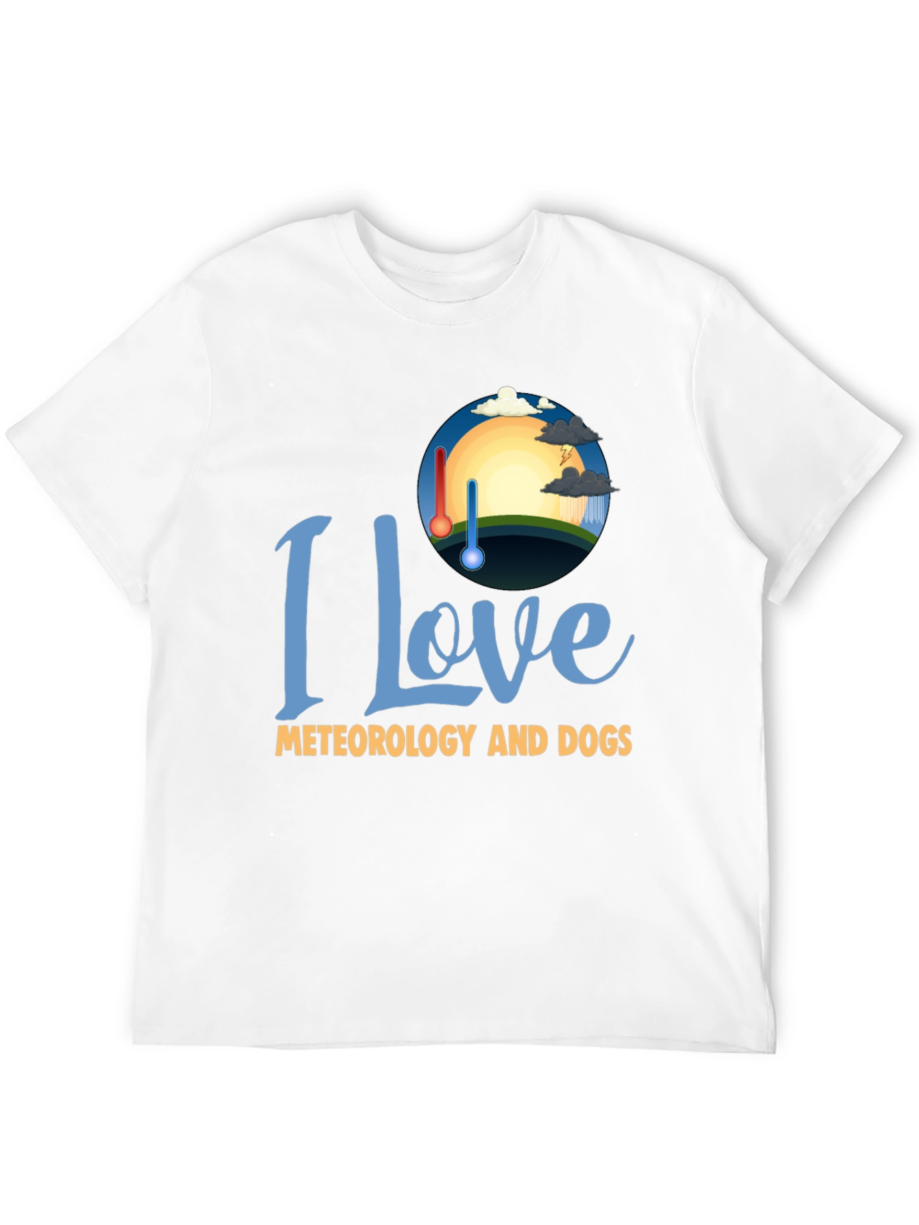 I Love Meteorology and Dogs Graphic Tee