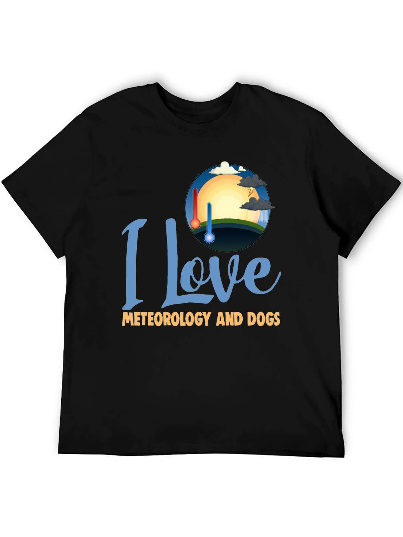 I Love Meteorology and Dogs Graphic Tee