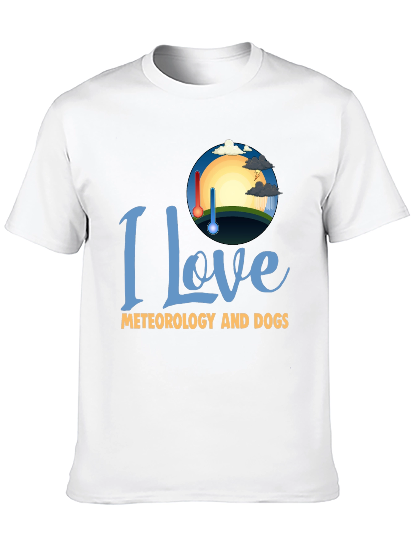 I Love Meteorology and Dogs Graphic Tee