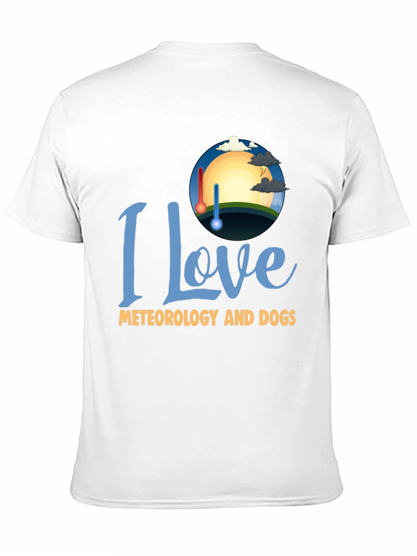 I Love Meteorology and Dogs Graphic Tee