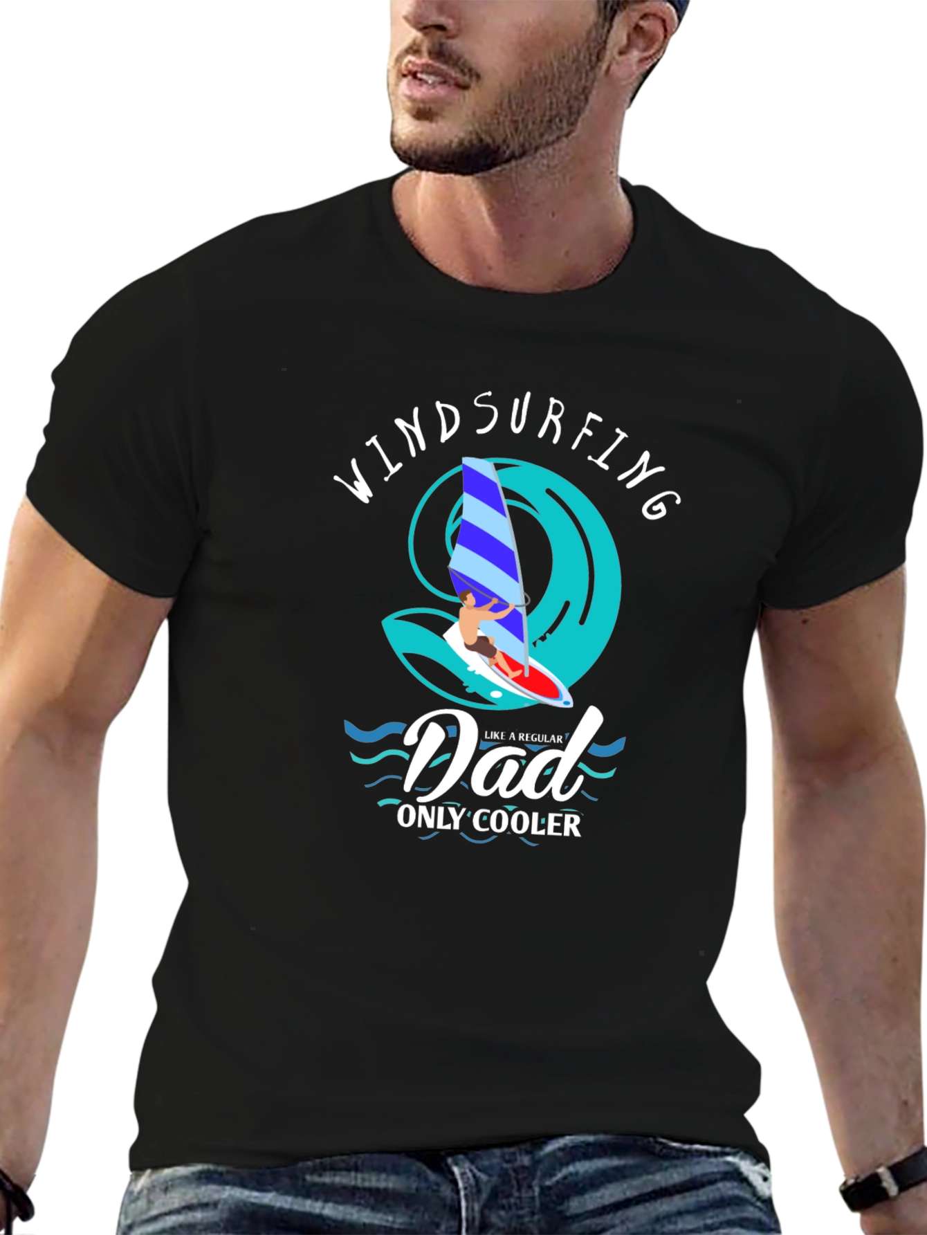 Windsurfing Dad T-Shirt - Cool Dad Tee