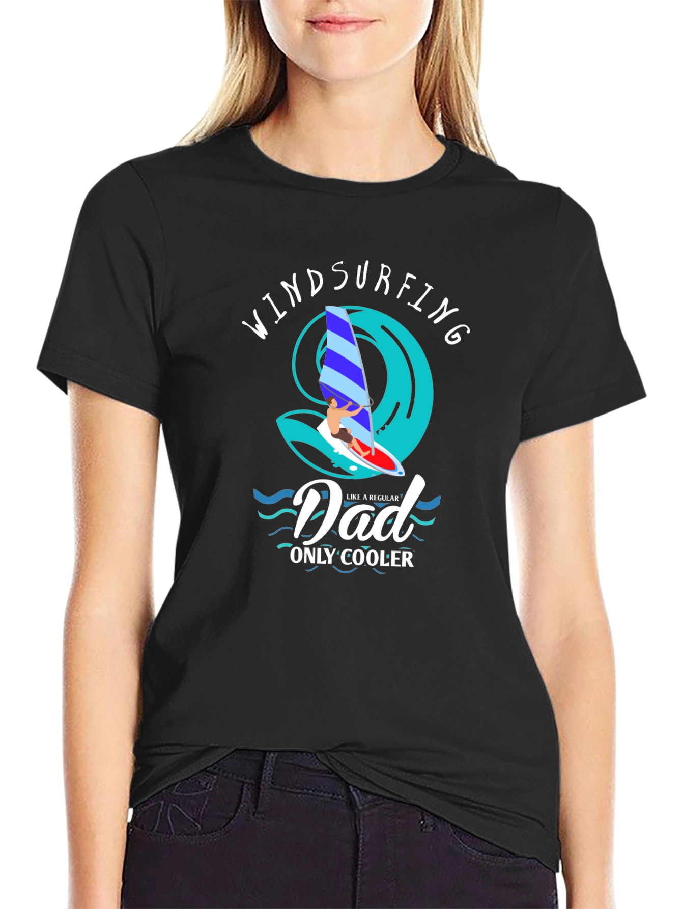 Windsurfing Dad T-Shirt - Cool Dad Tee