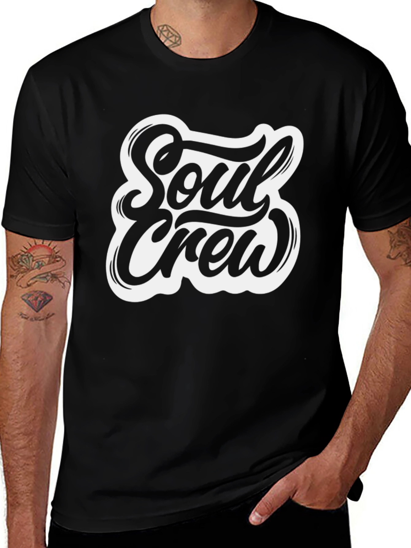Soul Crew Graphic T-Shirt - Black Casual Tee