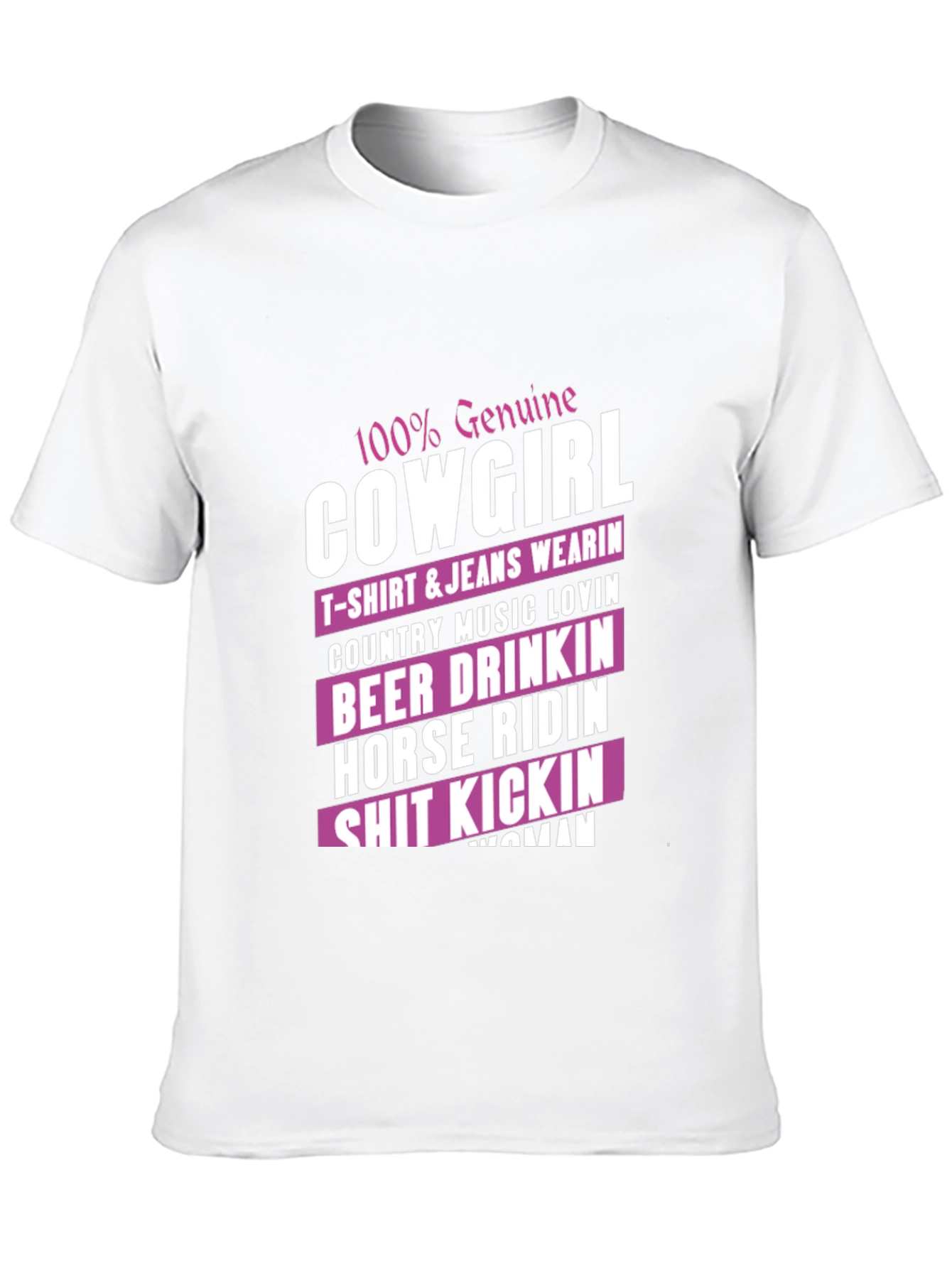 Genuine Cowgirl Graphic Tee - Country Style T-Shirt