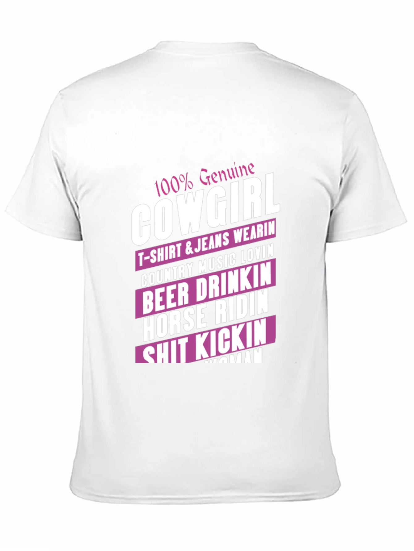 Genuine Cowgirl Graphic Tee - Country Style T-Shirt