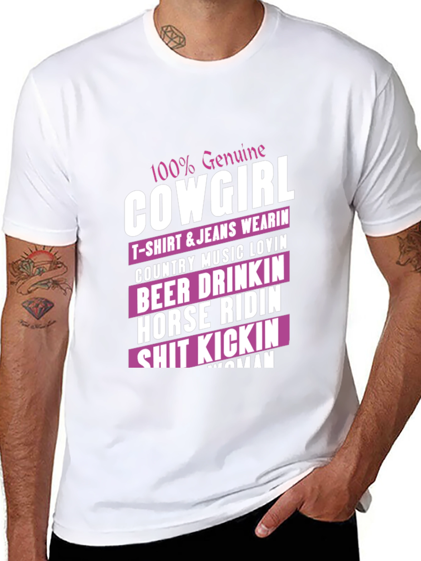 Genuine Cowgirl Graphic Tee - Country Style T-Shirt
