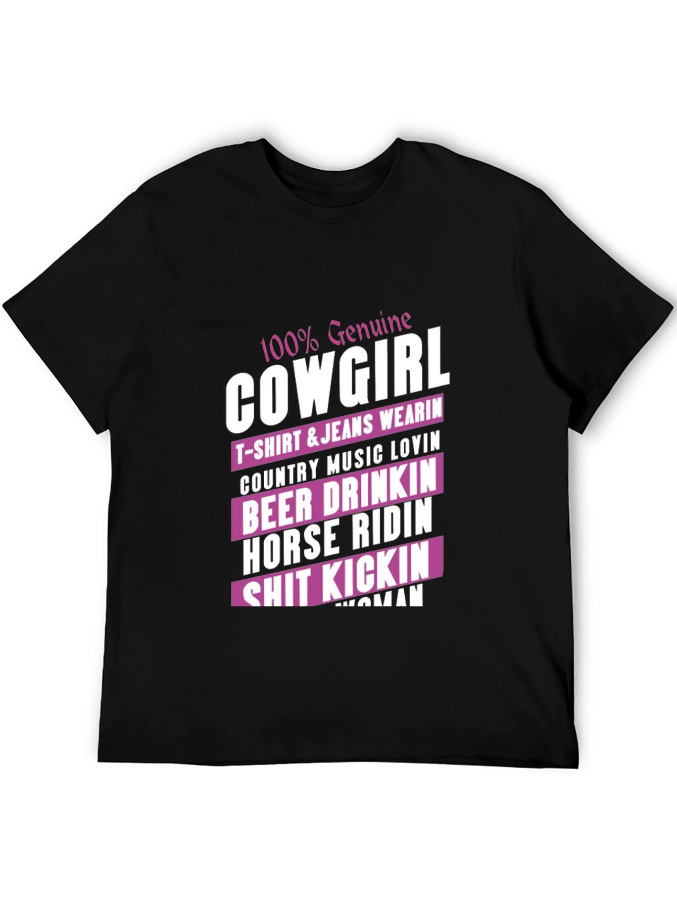 Genuine Cowgirl Graphic Tee - Country Style T-Shirt