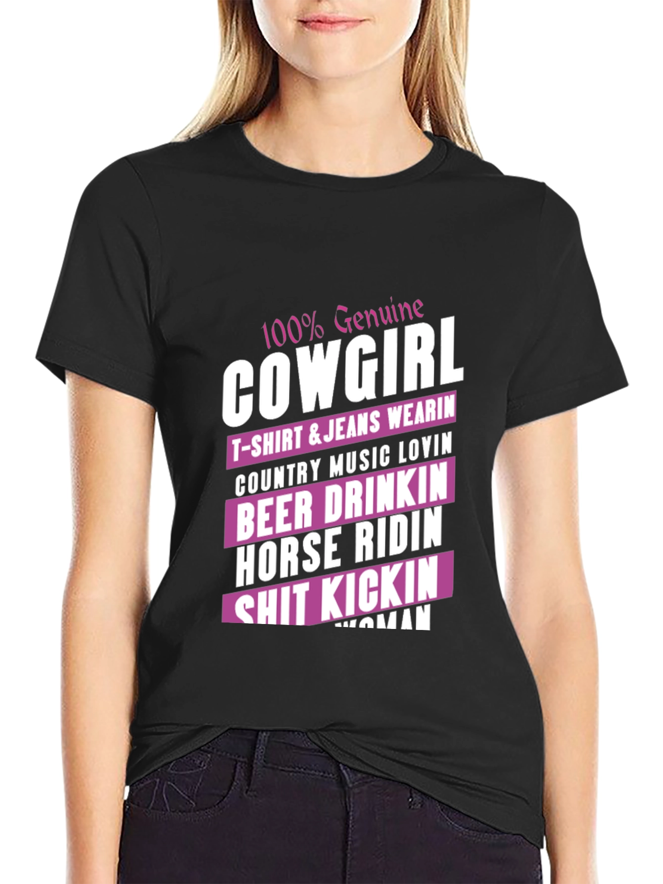 Genuine Cowgirl Graphic Tee - Country Style T-Shirt