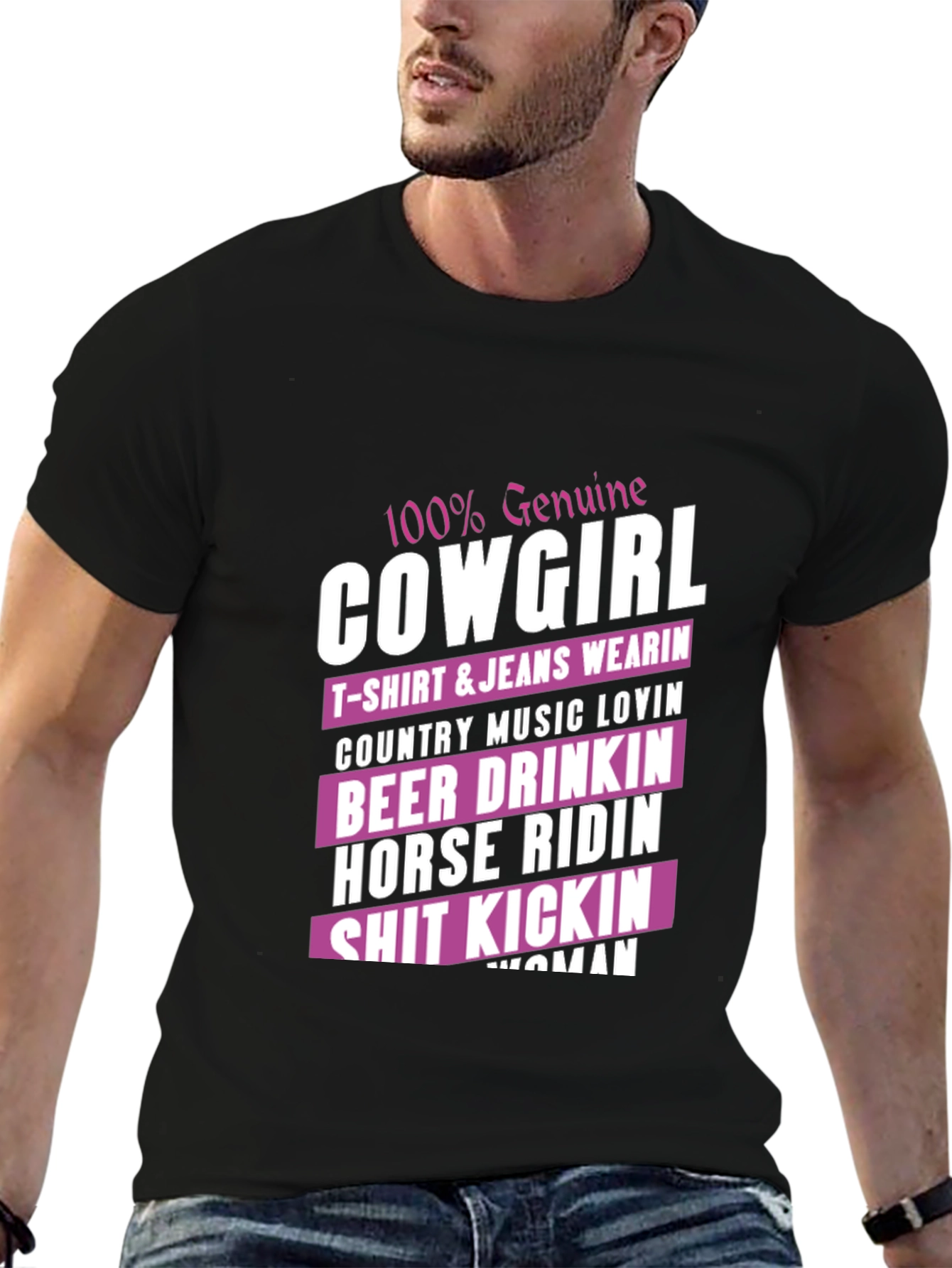 Genuine Cowgirl Graphic Tee - Country Style T-Shirt