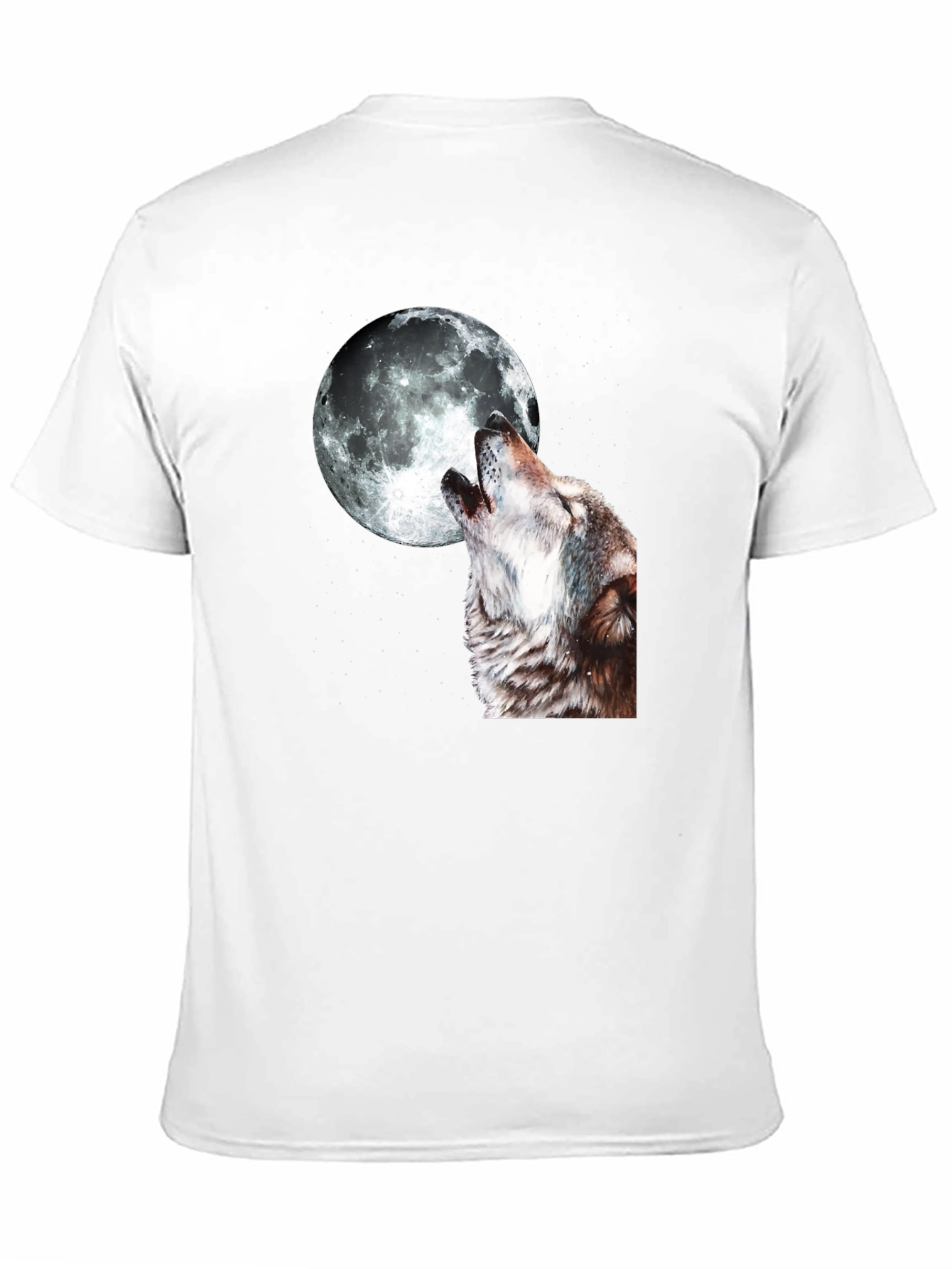Wolf Howling at Moon Graphic T-Shirt