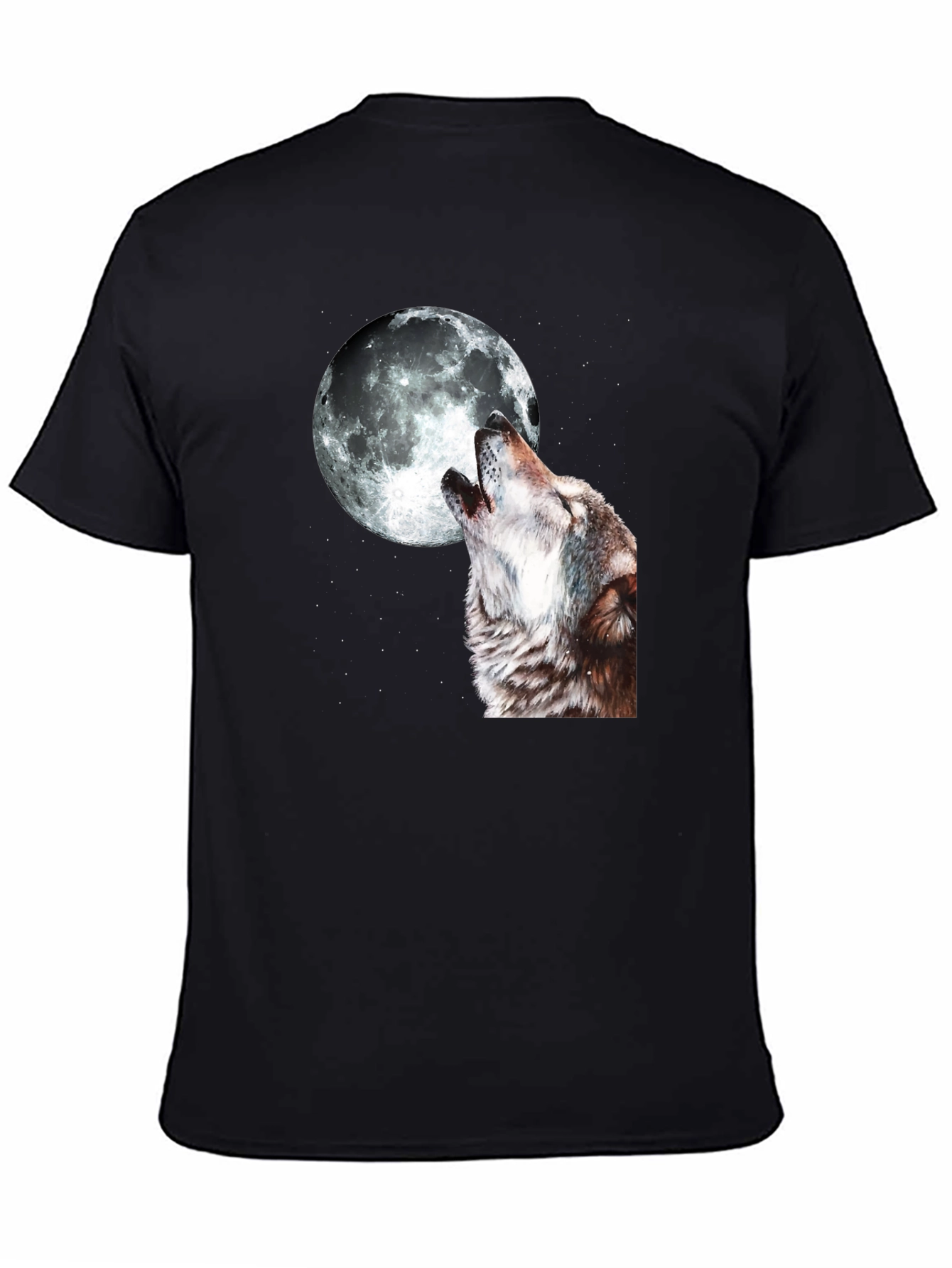 Wolf Howling at Moon Graphic T-Shirt