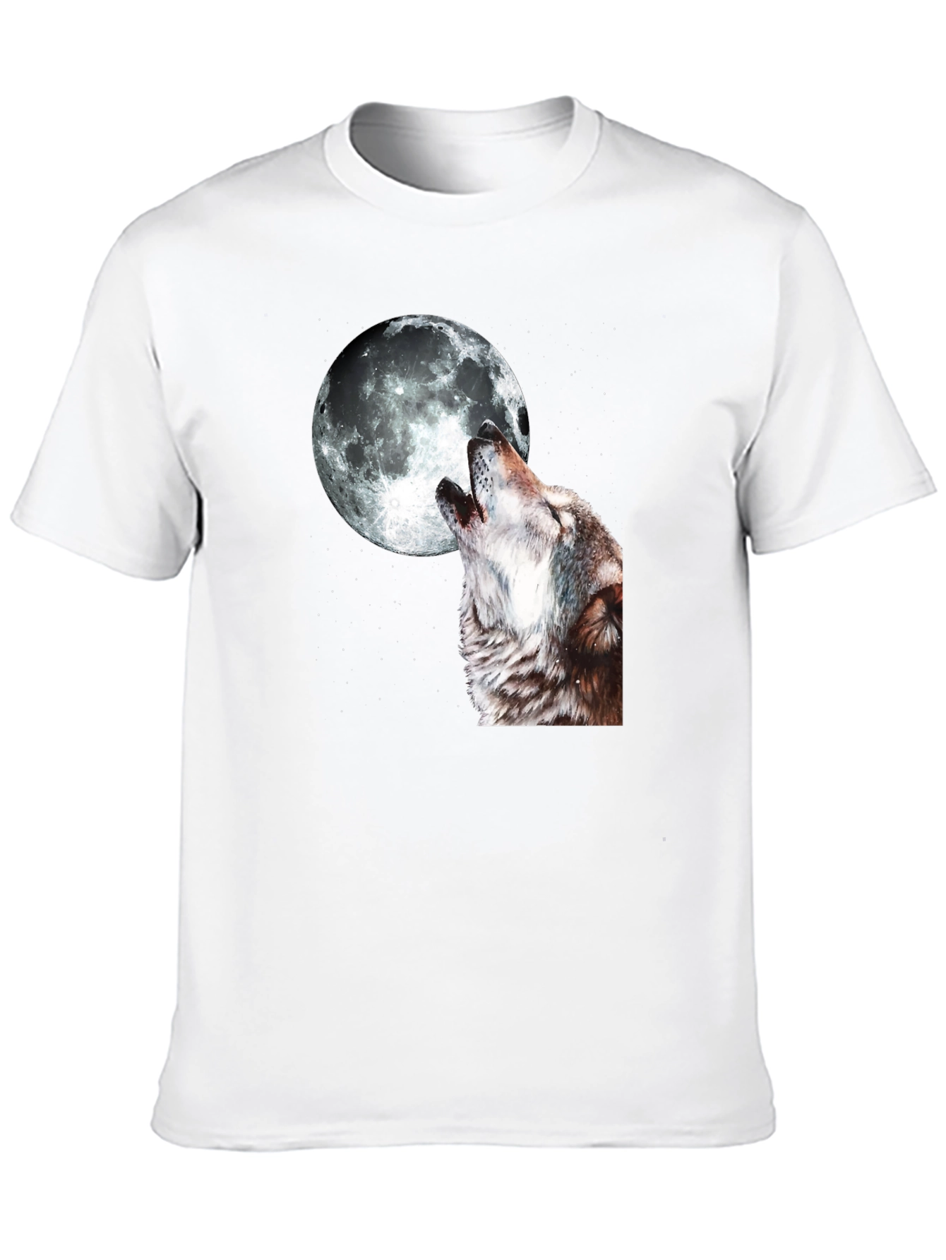 Wolf Howling at Moon Graphic T-Shirt