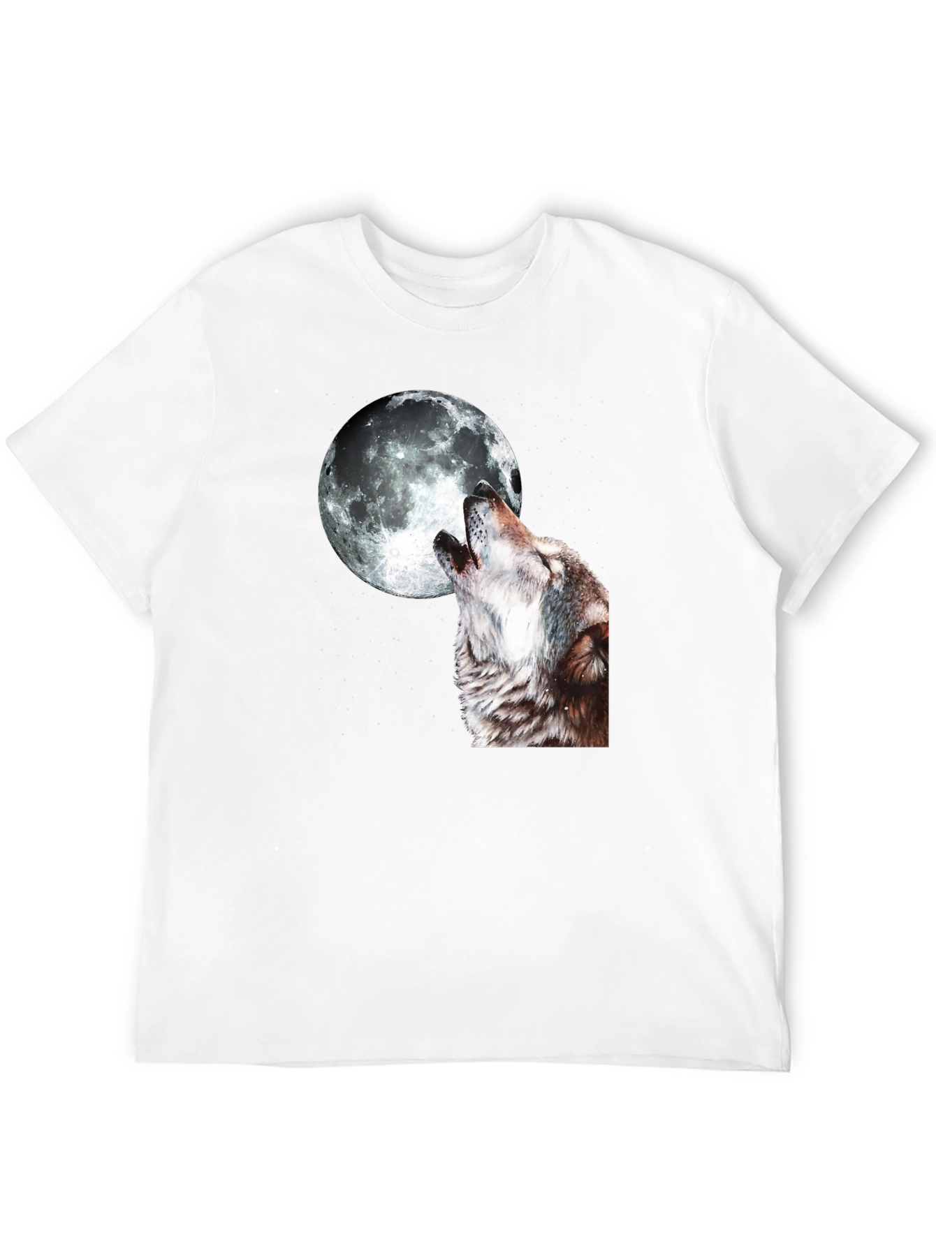 Wolf Howling at Moon Graphic T-Shirt