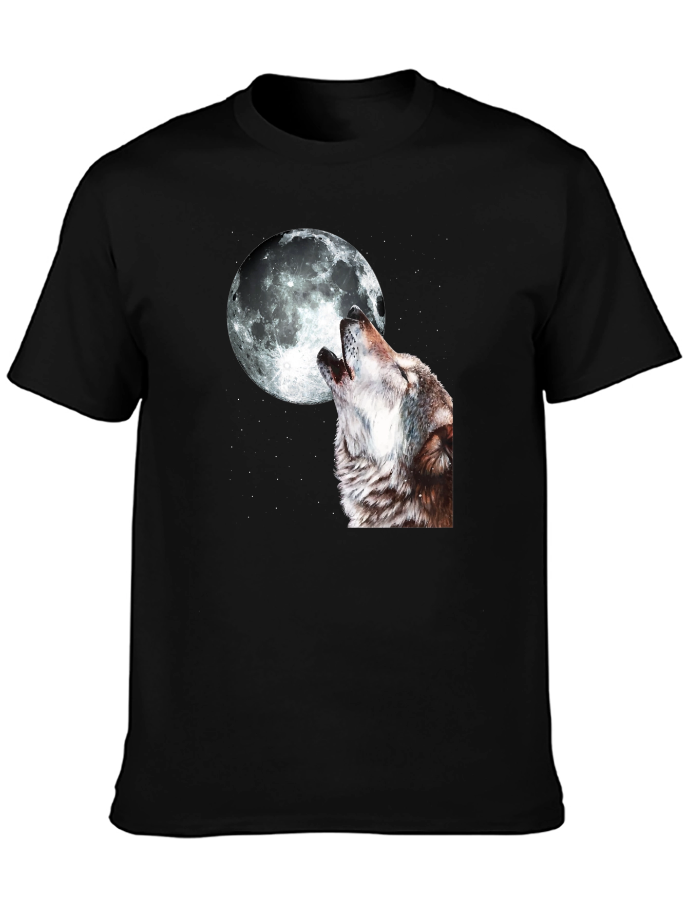 Wolf Howling at Moon Graphic T-Shirt