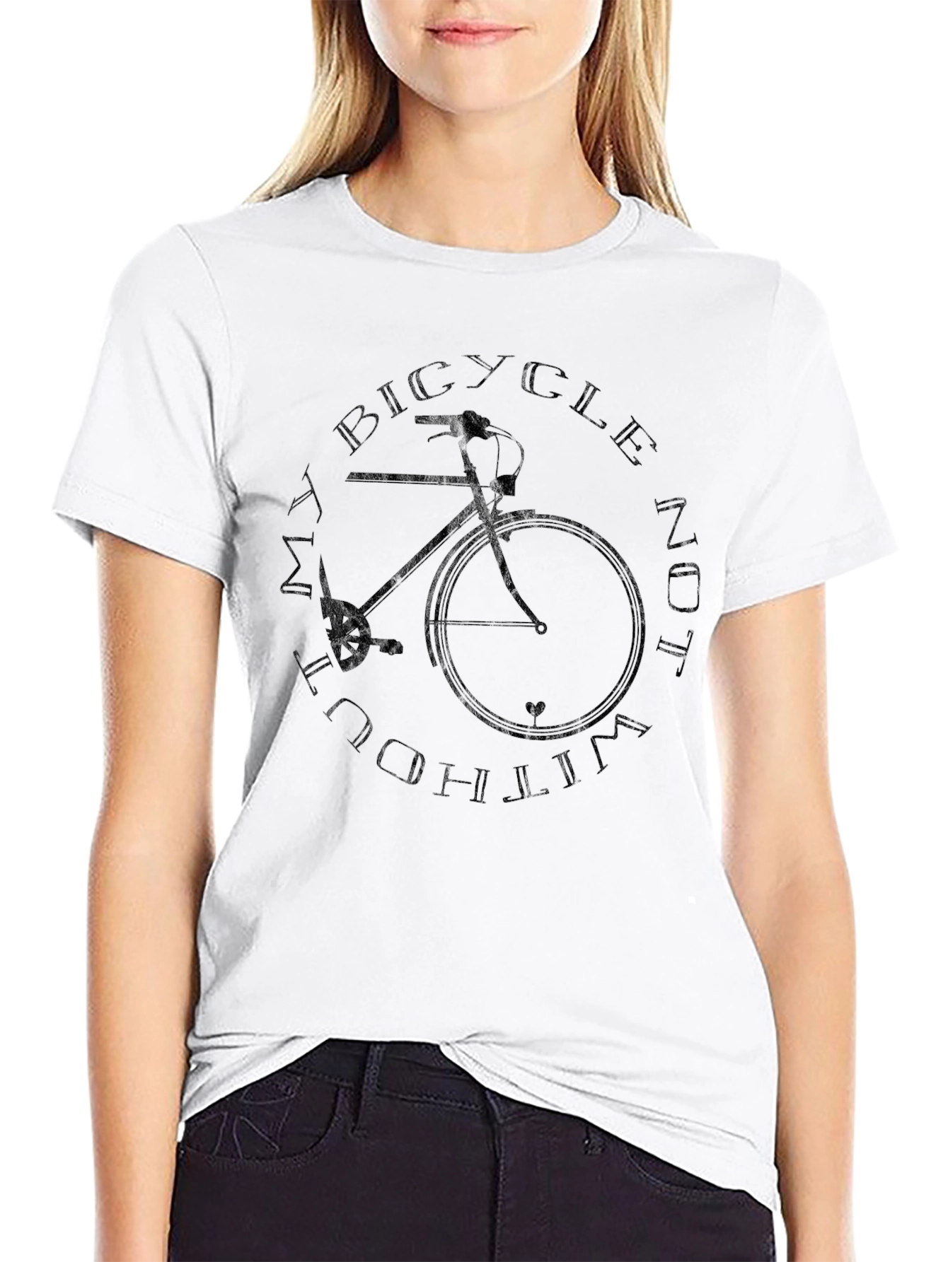 Black Bicycle Graphic T-Shirt for Men